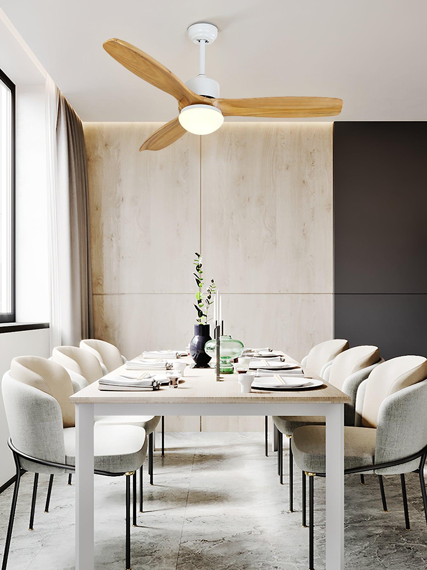 Utalis Elegance Natural Ceiling Fan Light - Letslighting