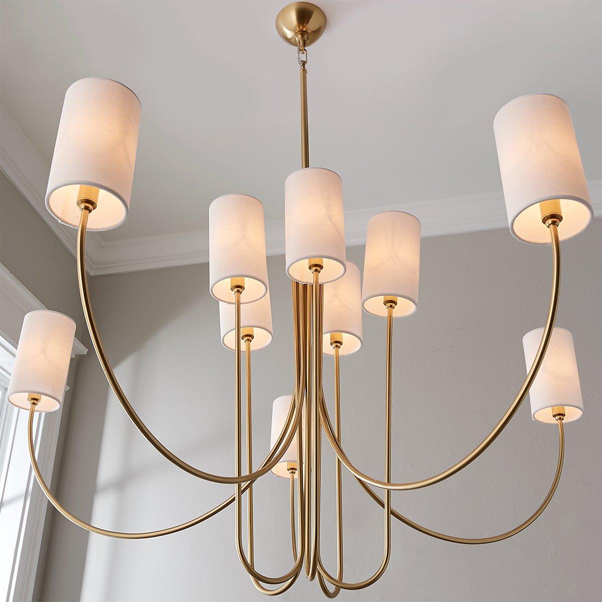 Asolira Vintage Industrial Black Fabric Chandelier - Letslighting