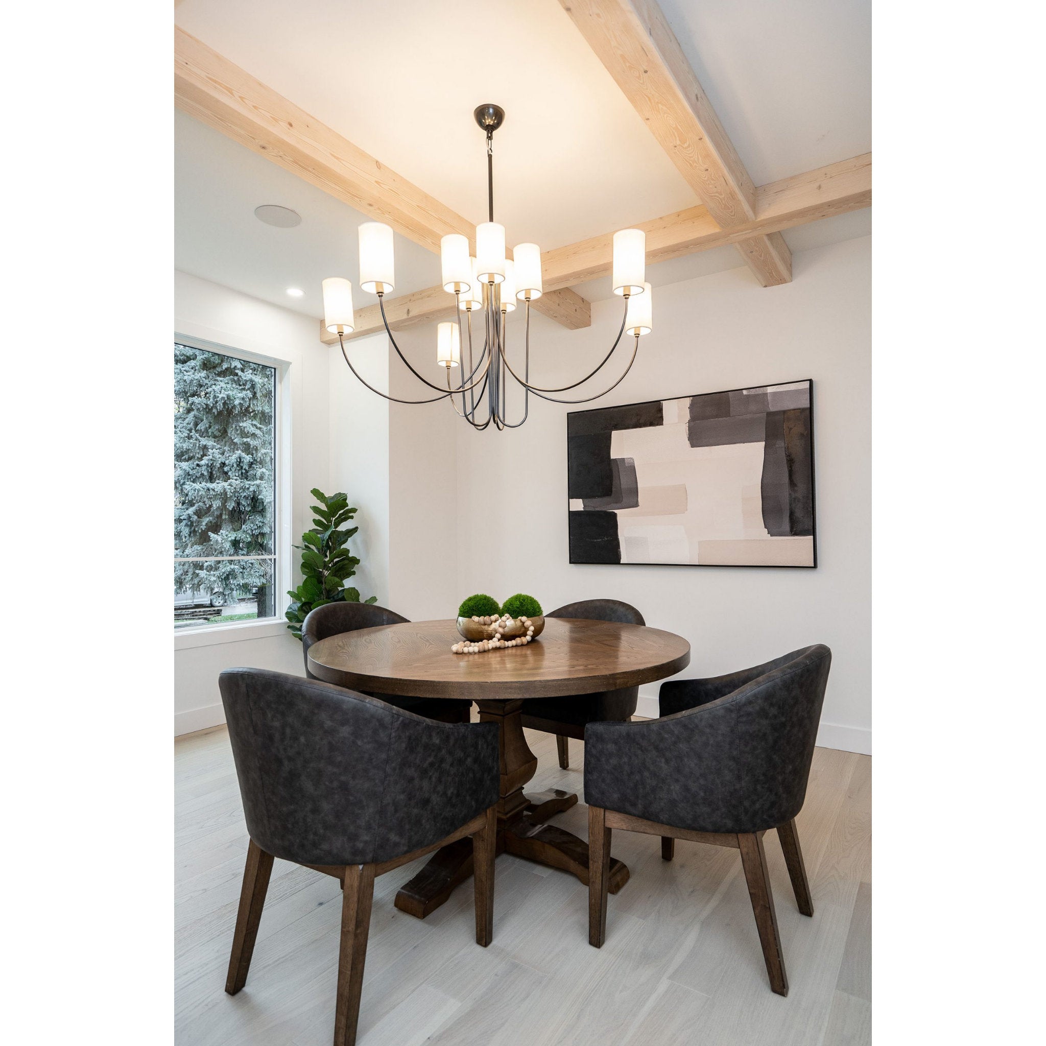 Asolira Vintage Industrial Black Fabric Chandelier - Letslighting