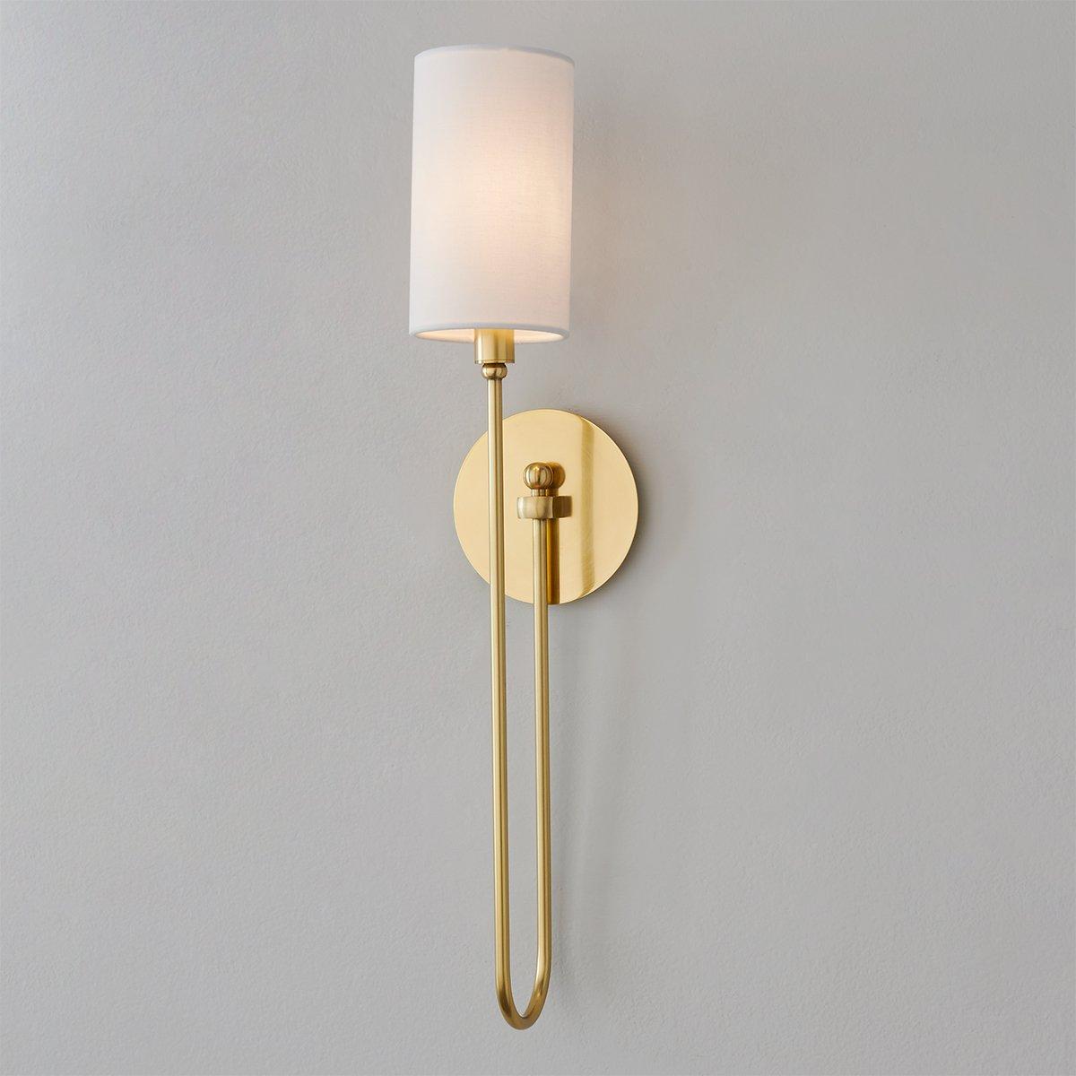 Syvineth Modern Minimalist Brass Fabric Wall Lamp - Letslighting