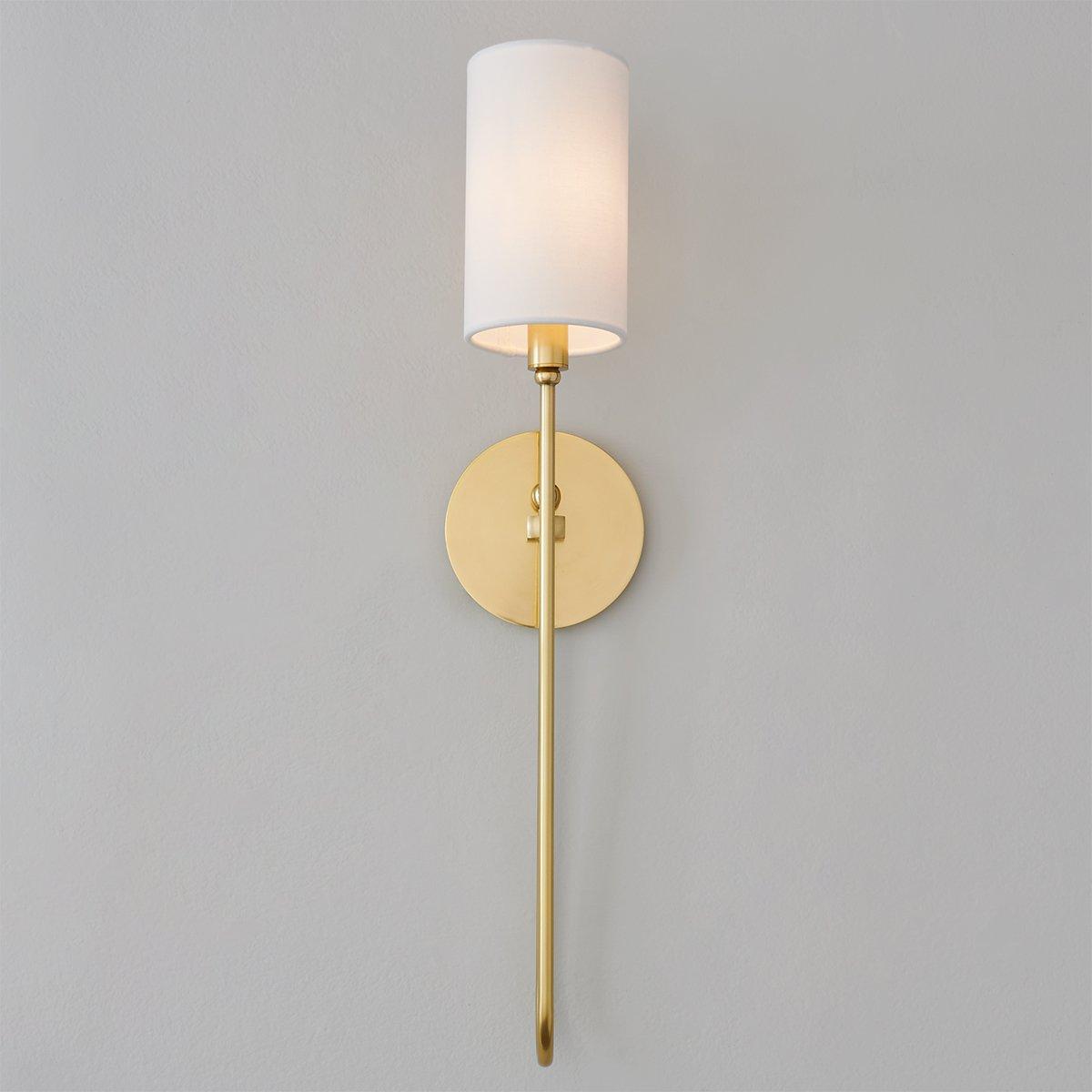 Syvineth Modern Minimalist Brass Fabric Wall Lamp - Letslighting