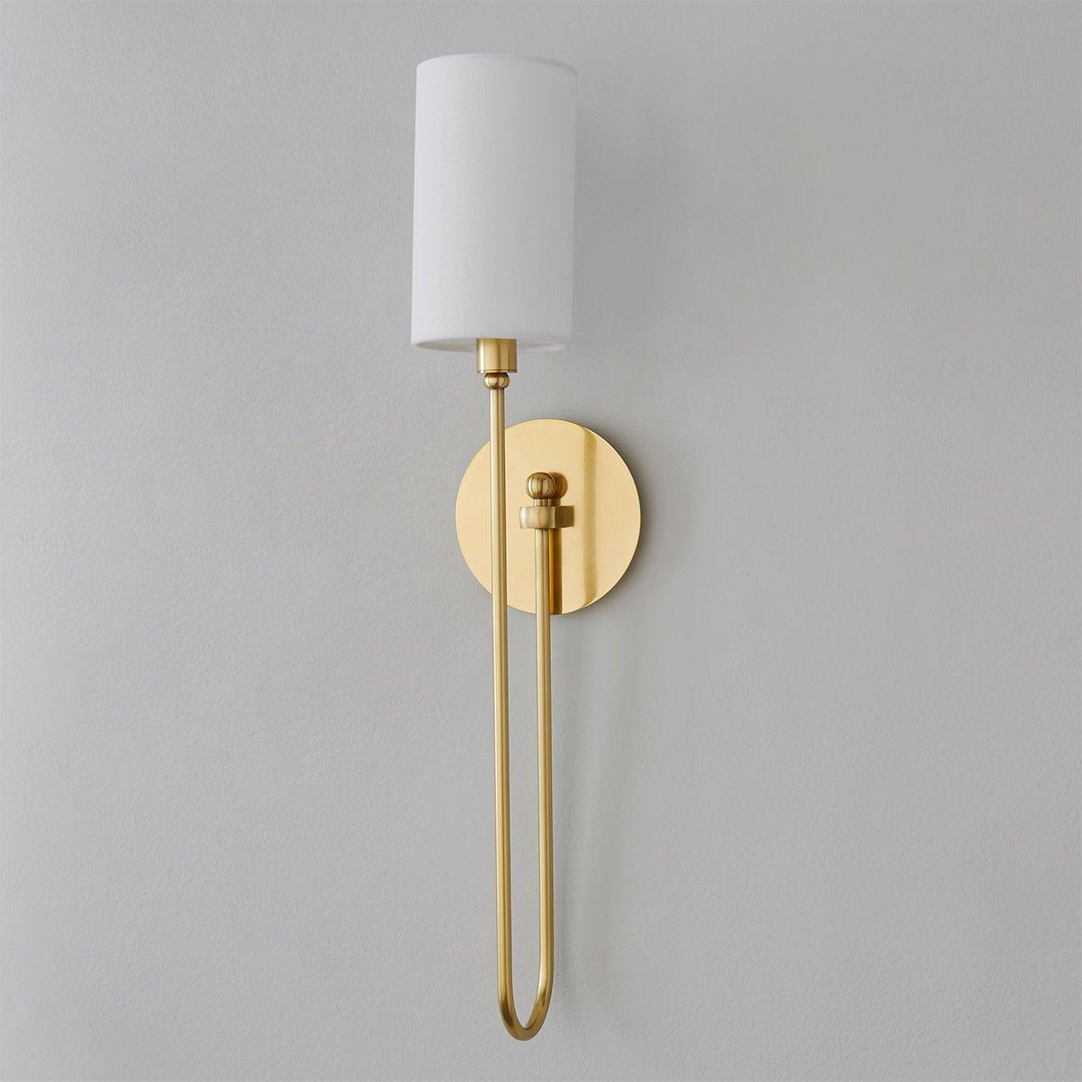 Syvineth Modern Minimalist Brass Fabric Wall Lamp - Letslighting
