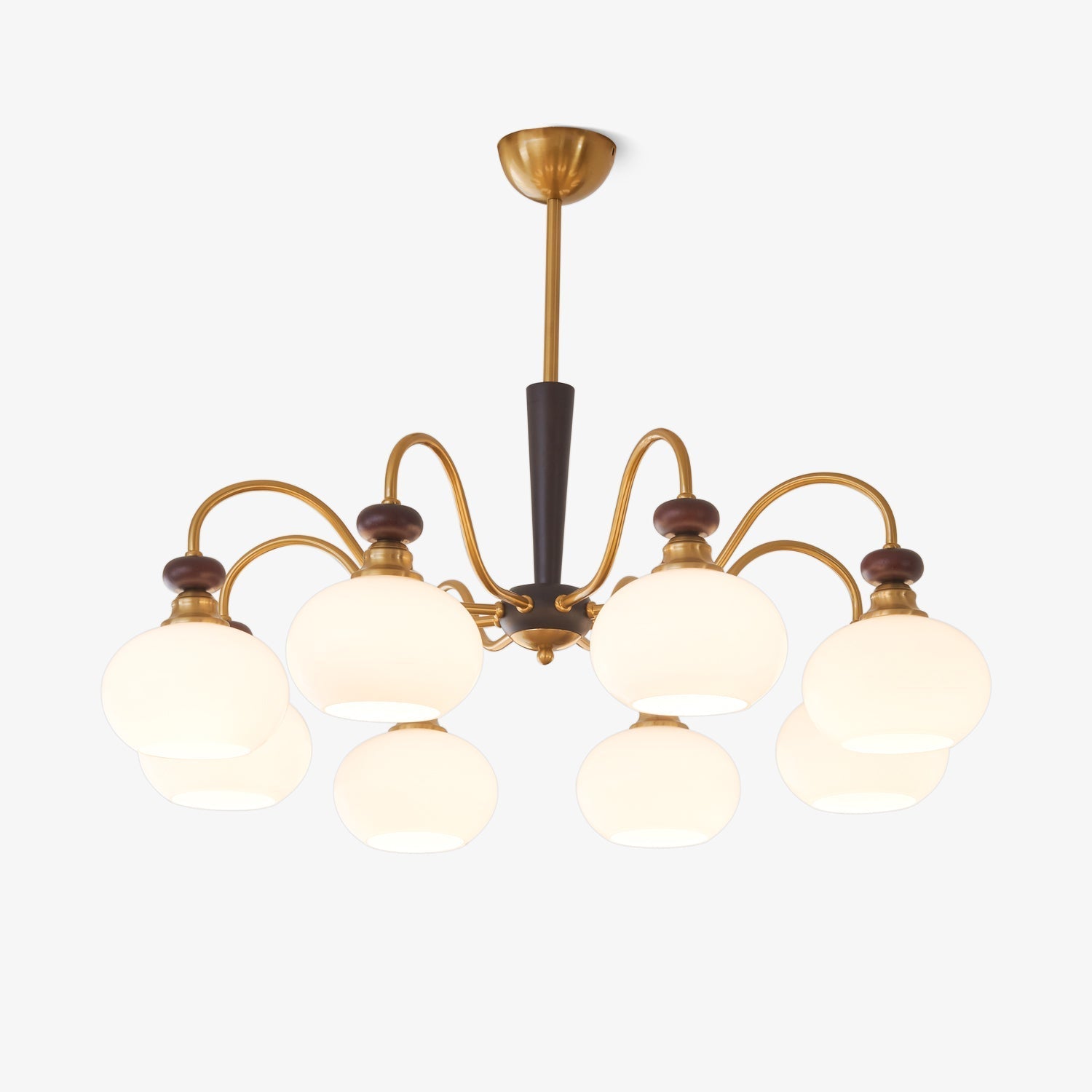 Calaeila Traditional Elegance Sphere Wood Glass Chandelier - Letslighting