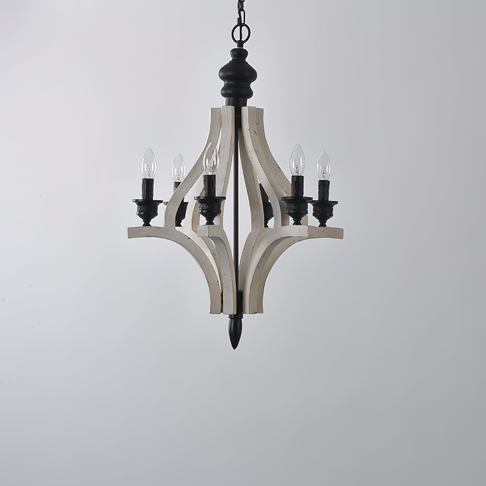 Ephaos Vintage Industrial Wooden Chandelier - Letslighting