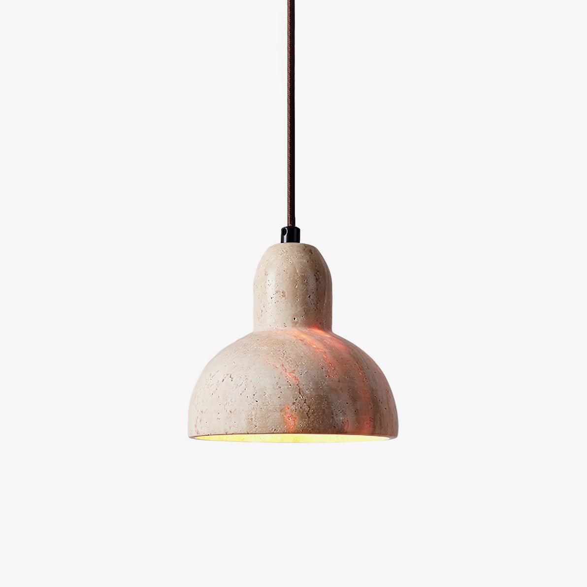 Ritta Travertine Dome Pendant Light