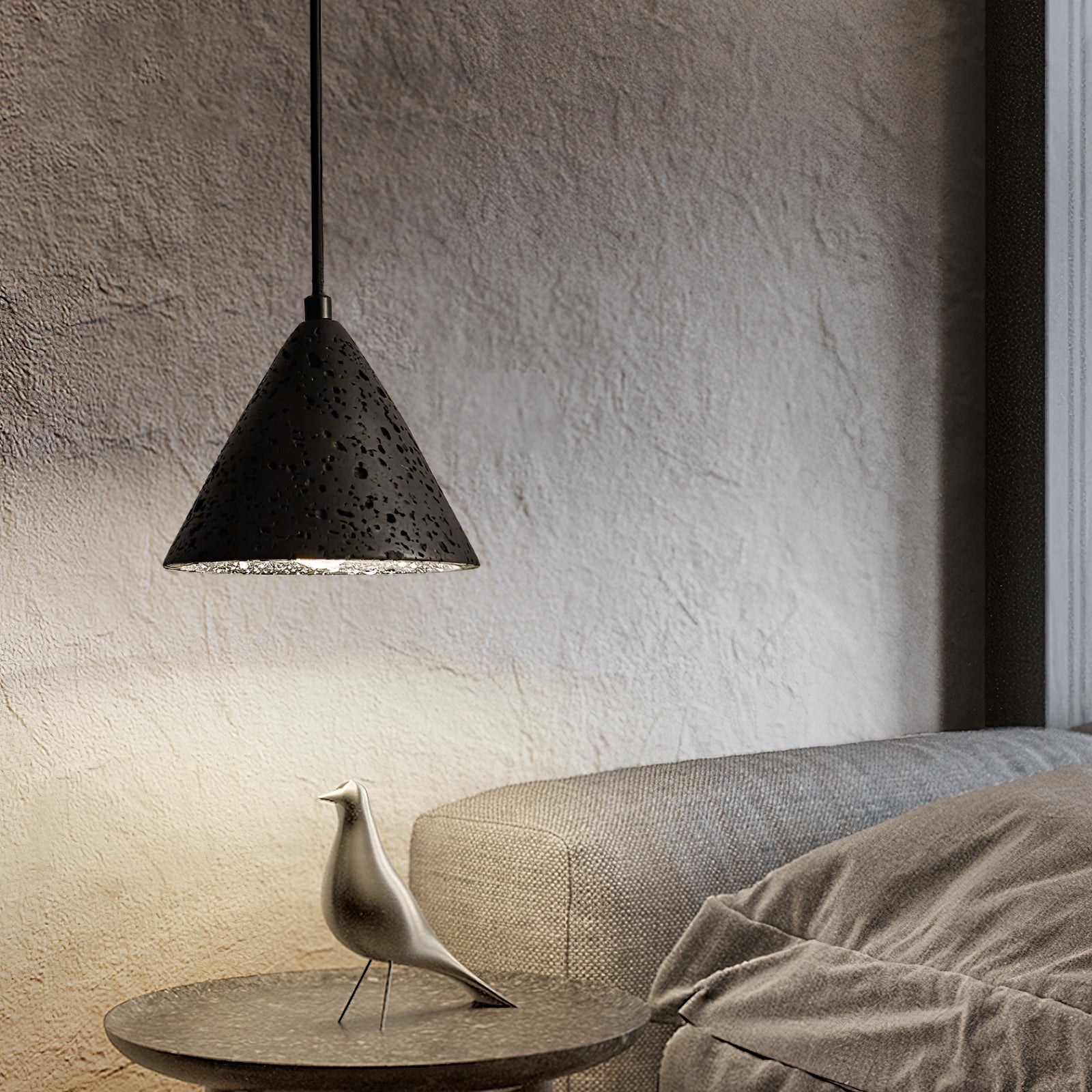 Ritta Travertine Dome Pendant Light - Letslighting