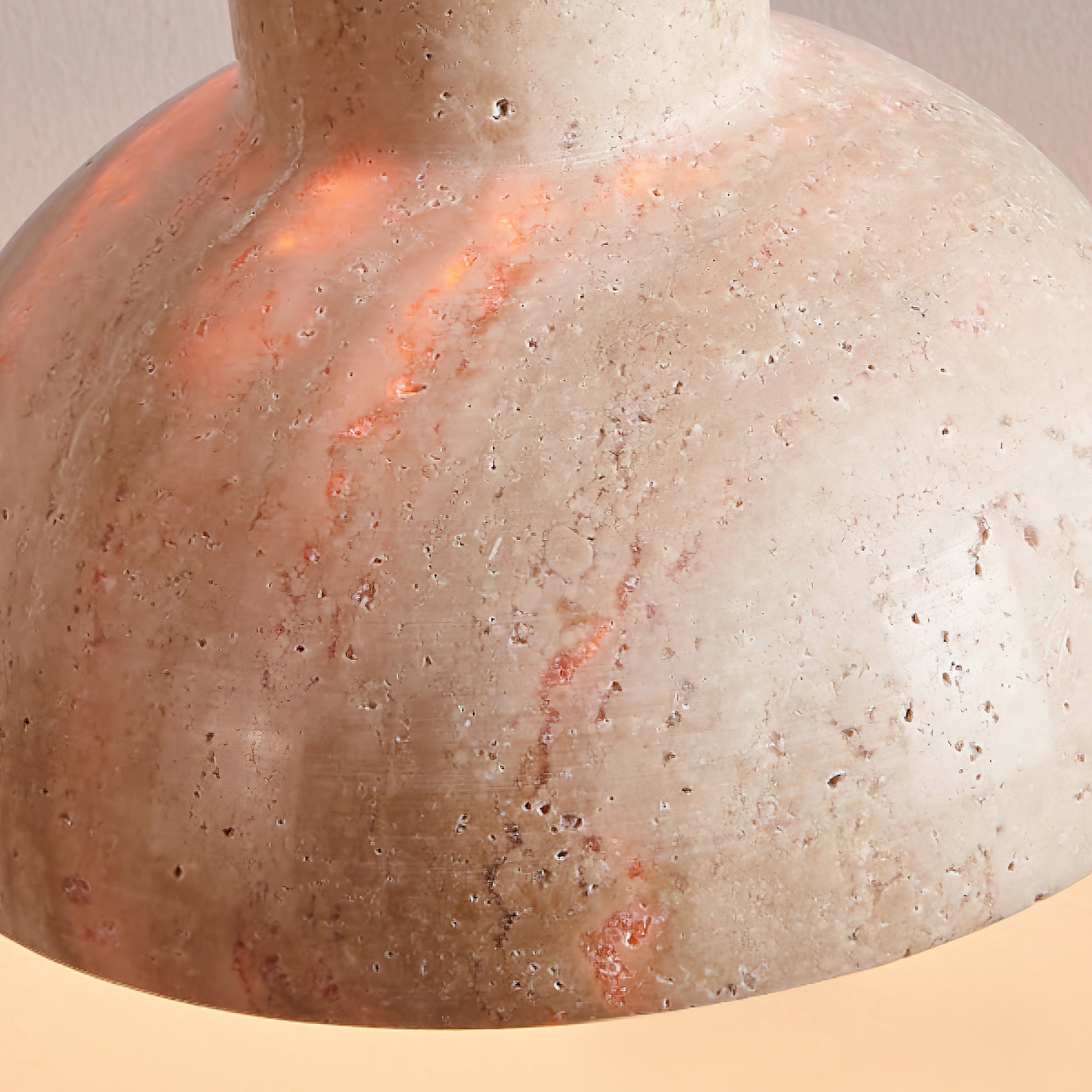 Ritta Travertine Dome Pendant Light - Letslighting