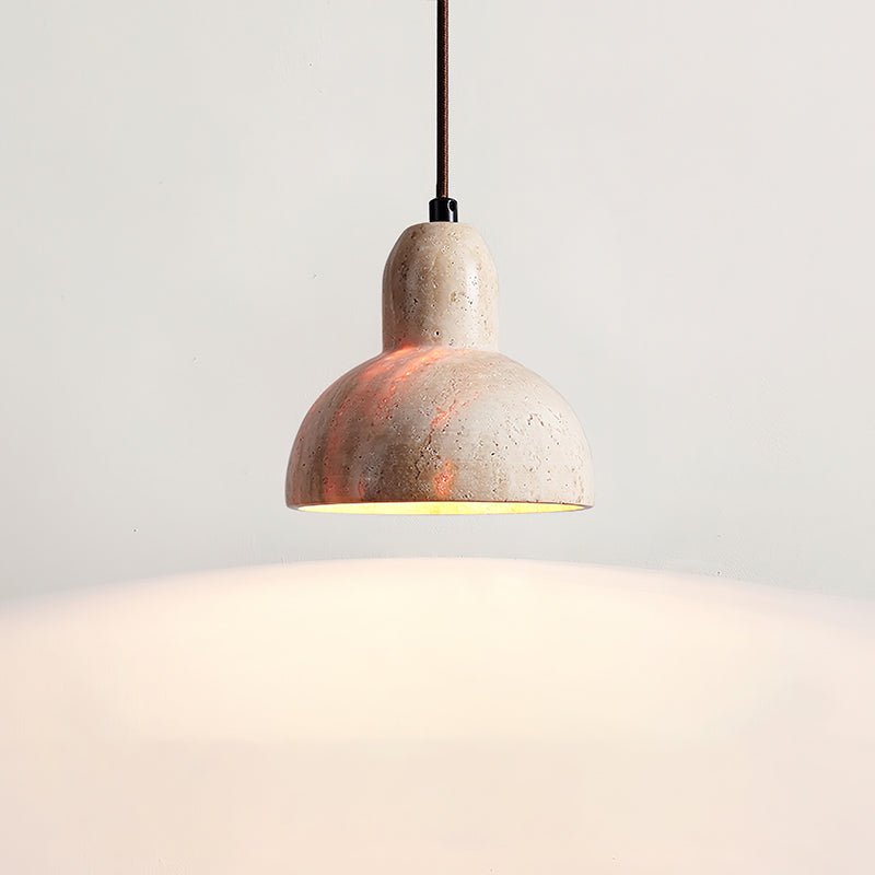 Ritta Travertine Dome Pendant Light - Letslighting