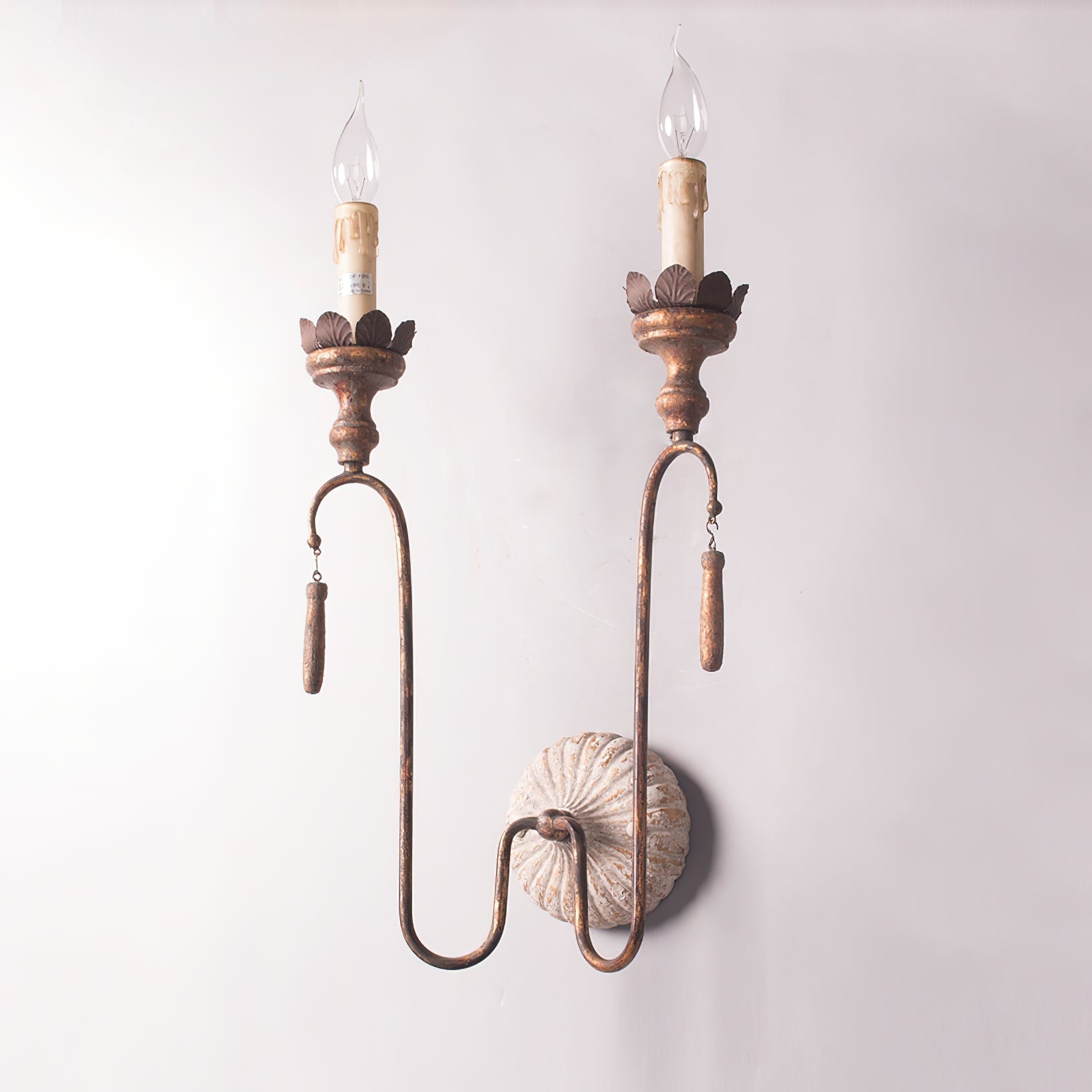 Avelaris Vintage Industrial Wooden Wall Lamp - Letslighting