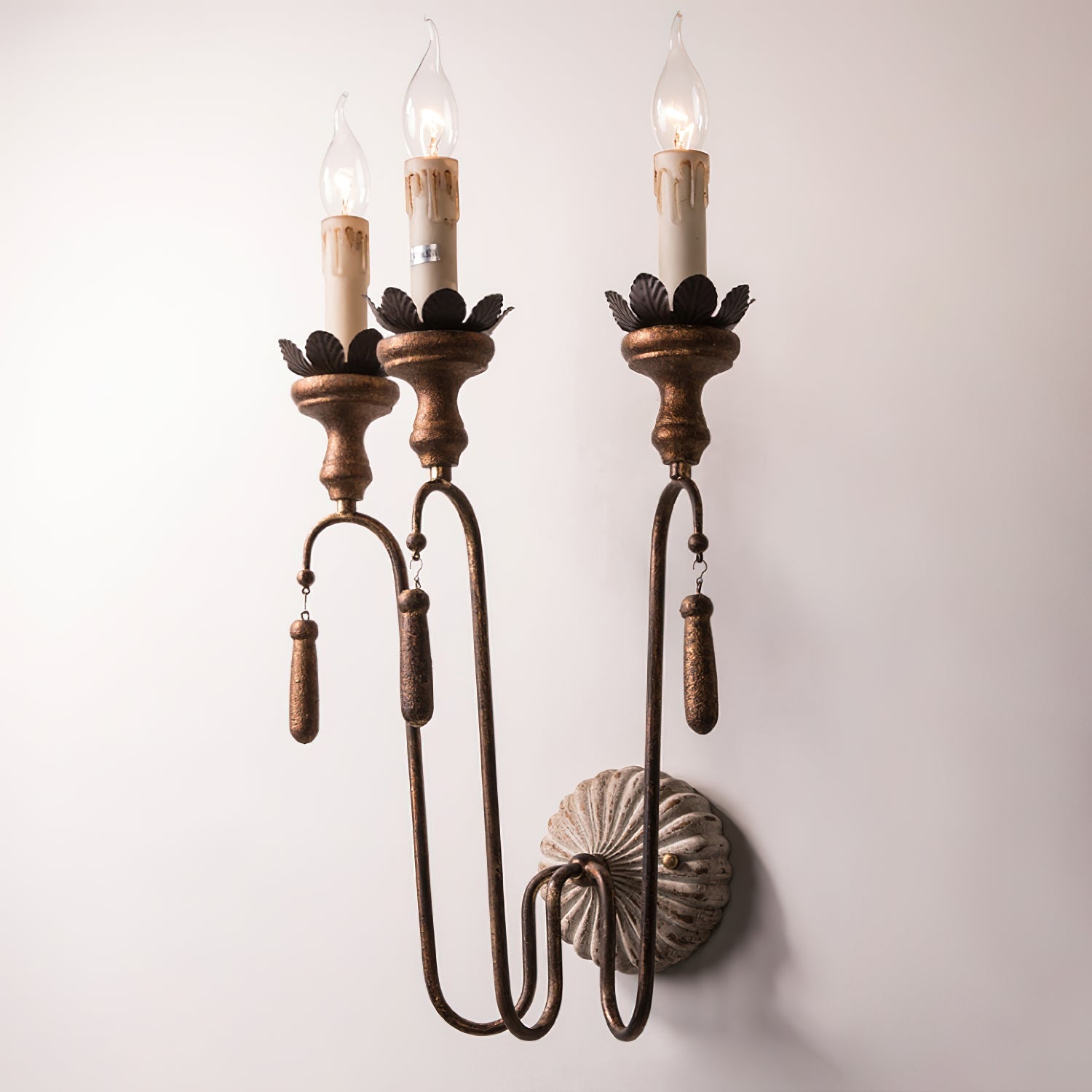 Avelaris Vintage Industrial Wooden Wall Lamp - Letslighting