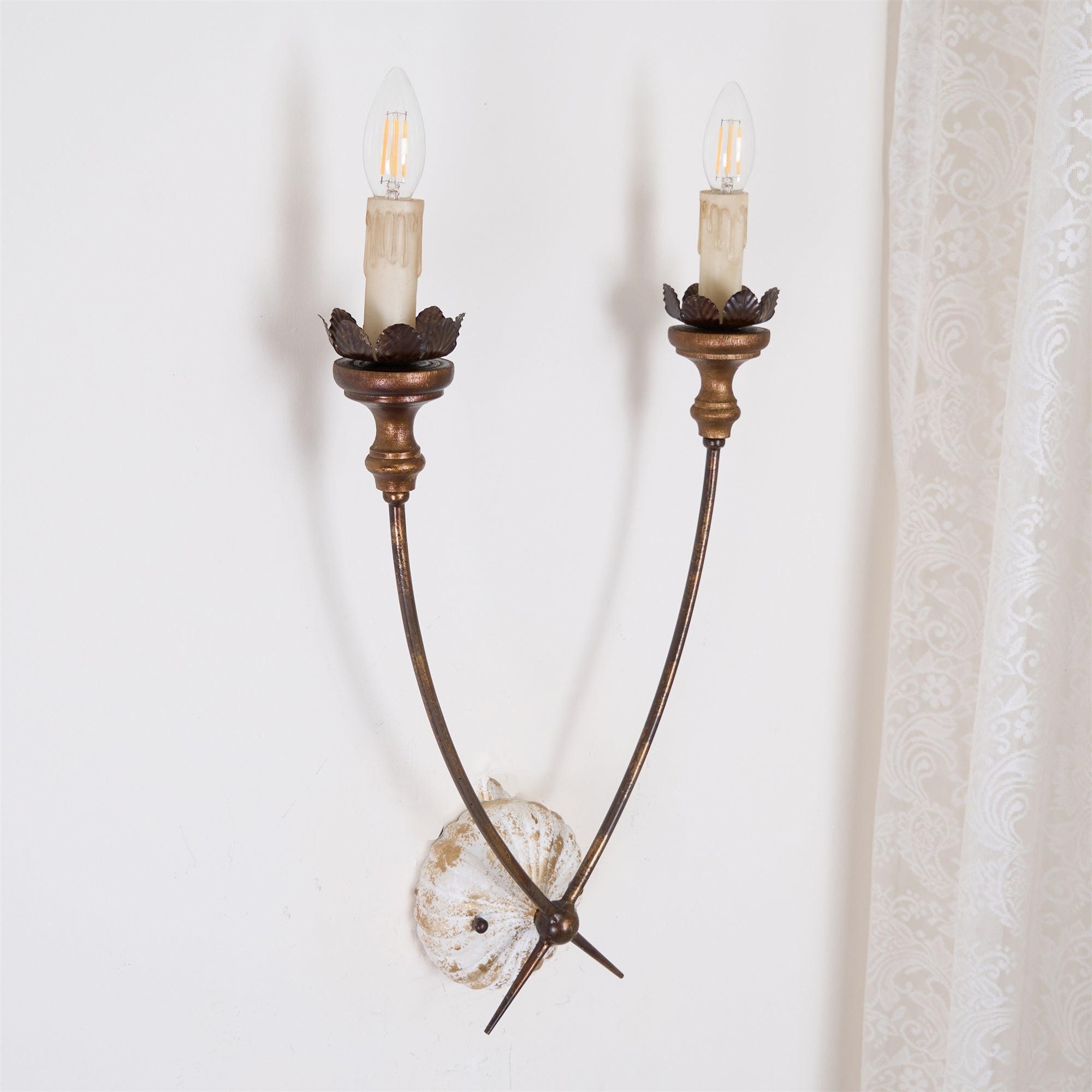 Catalos Vintage Industrial Wooden Wall Lamp - Letslighting