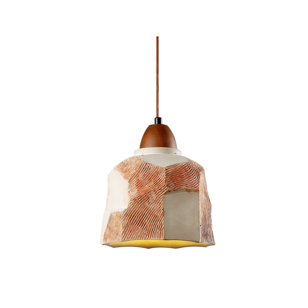 Havre Textured Wood Natural Pendant Lamp - Letslighting