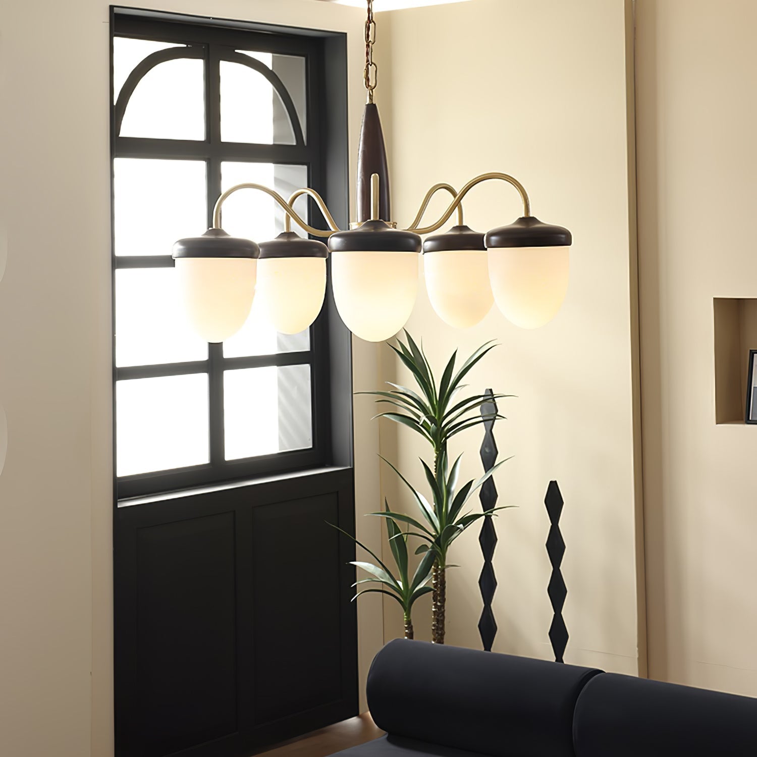 Aurora Chandelier Capsule Arm Rustic - Letslighting