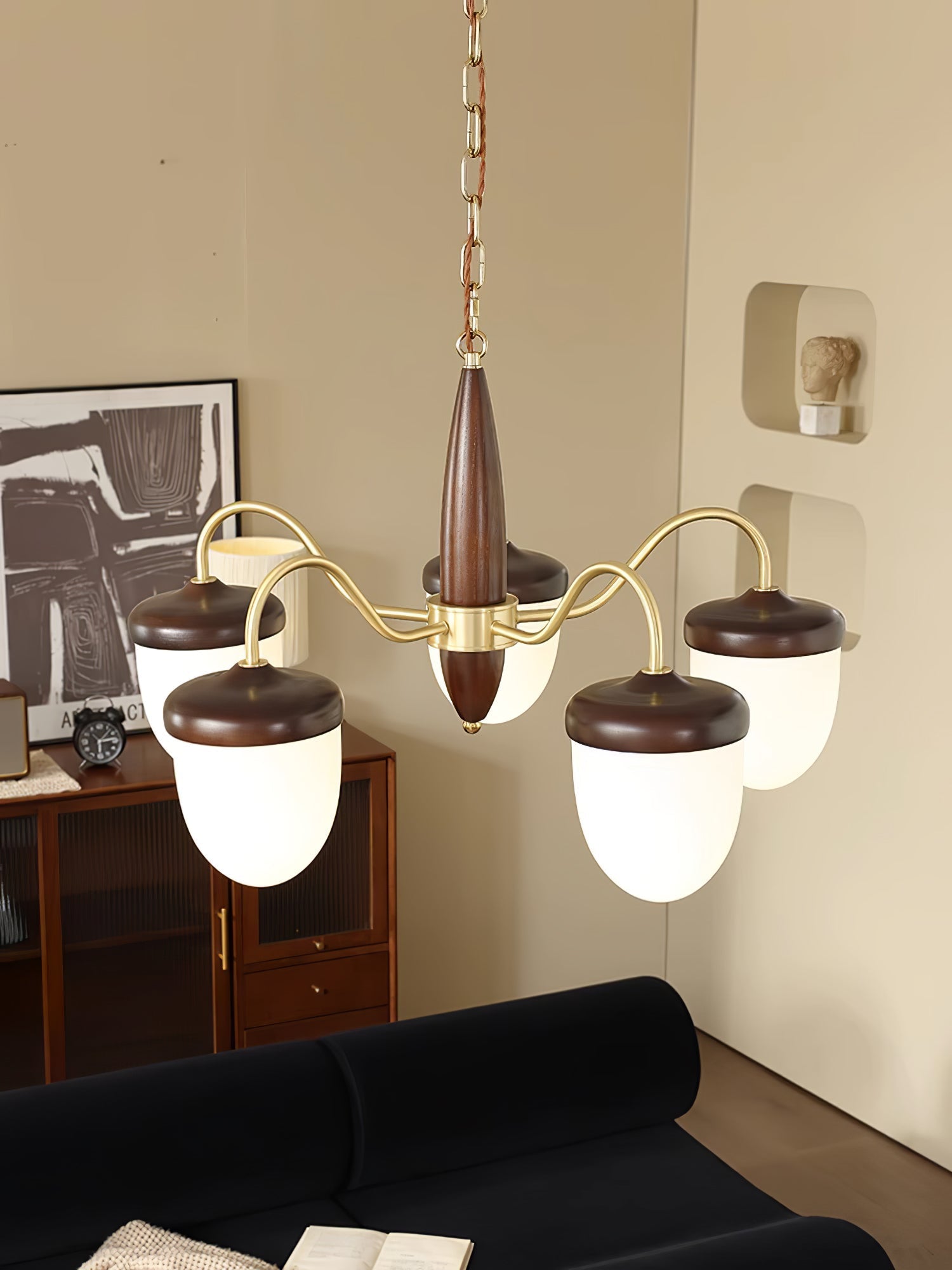 Aurora Chandelier Capsule Arm Rustic - Letslighting