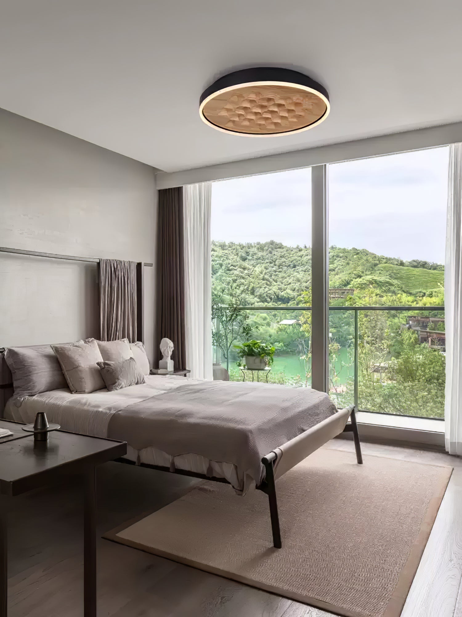 Cevynira Textured Bronze Flush Mount - Letslighting