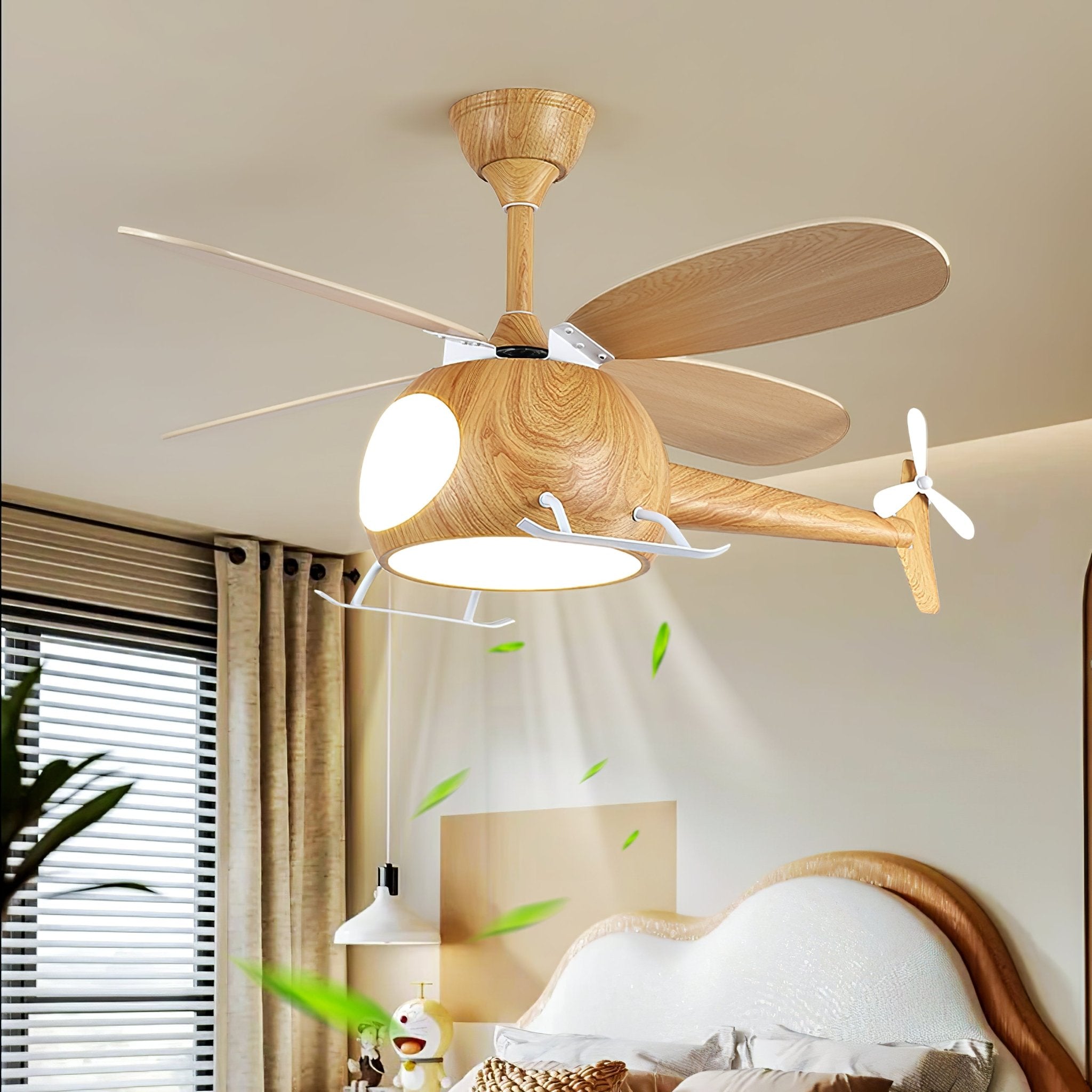 Aviara Modern Wood Ceiling Fan Light - Letslighting