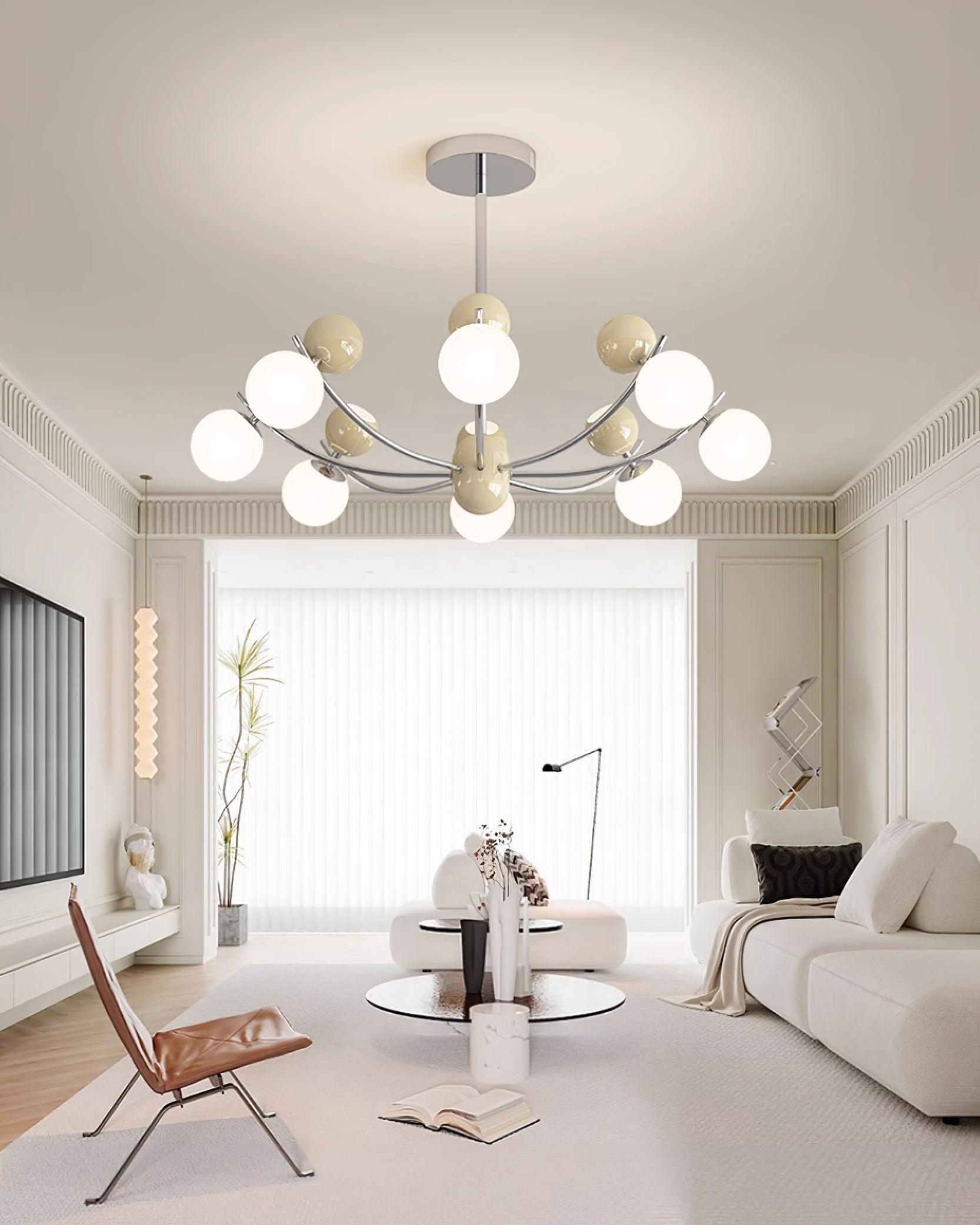 Helio Chandelier Modern Elegance Contrasting Colors - Letslighting