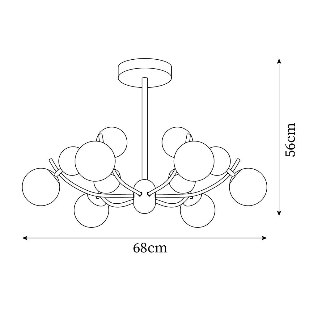 Helio Chandelier Modern Elegance Contrasting Colors - Letslighting