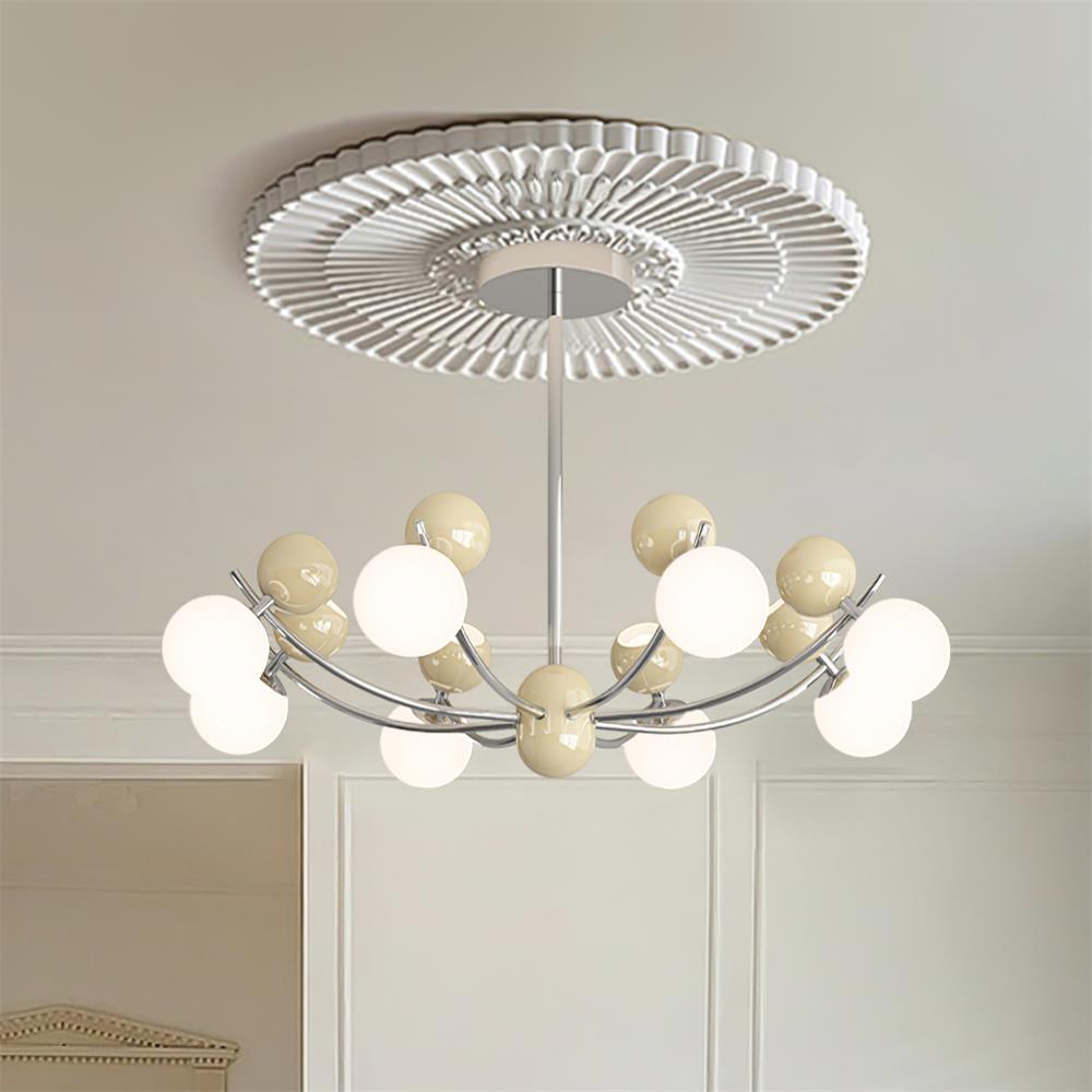 Helio Chandelier Modern Elegance Contrasting Colors - Letslighting