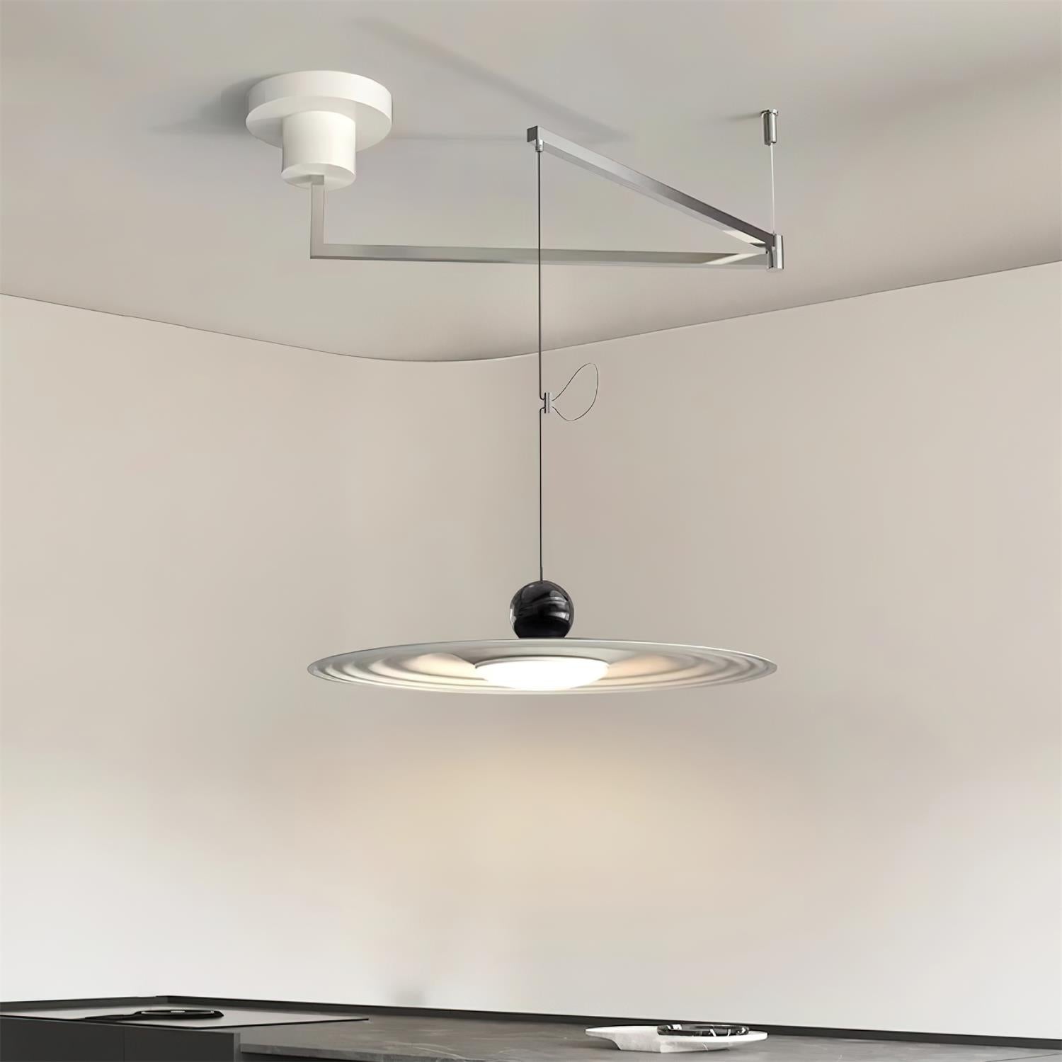 Helios Rocker Pendant Lamp Adjustable Sculptural Minimalist - Letslighting