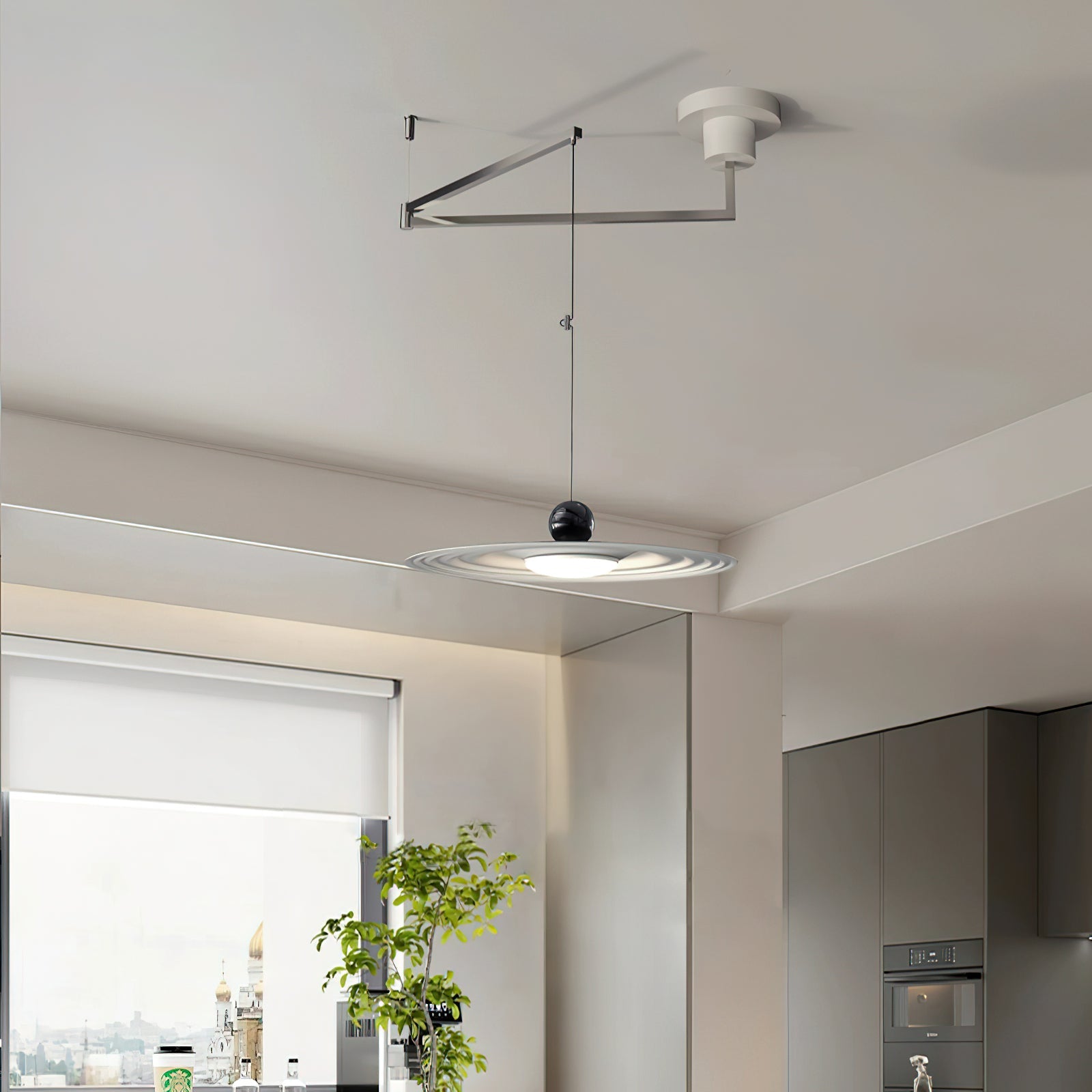 Helios Rocker Pendant Lamp Adjustable Sculptural Minimalist - Letslighting