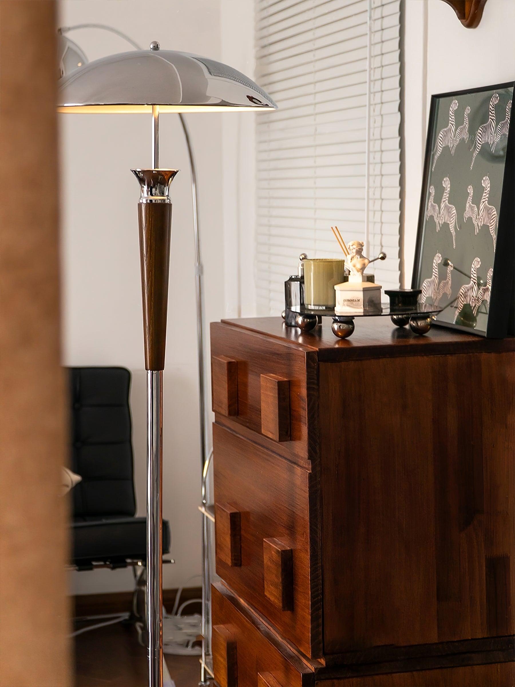 Vizoril Retro Chrome Floor Lamp - Letslighting