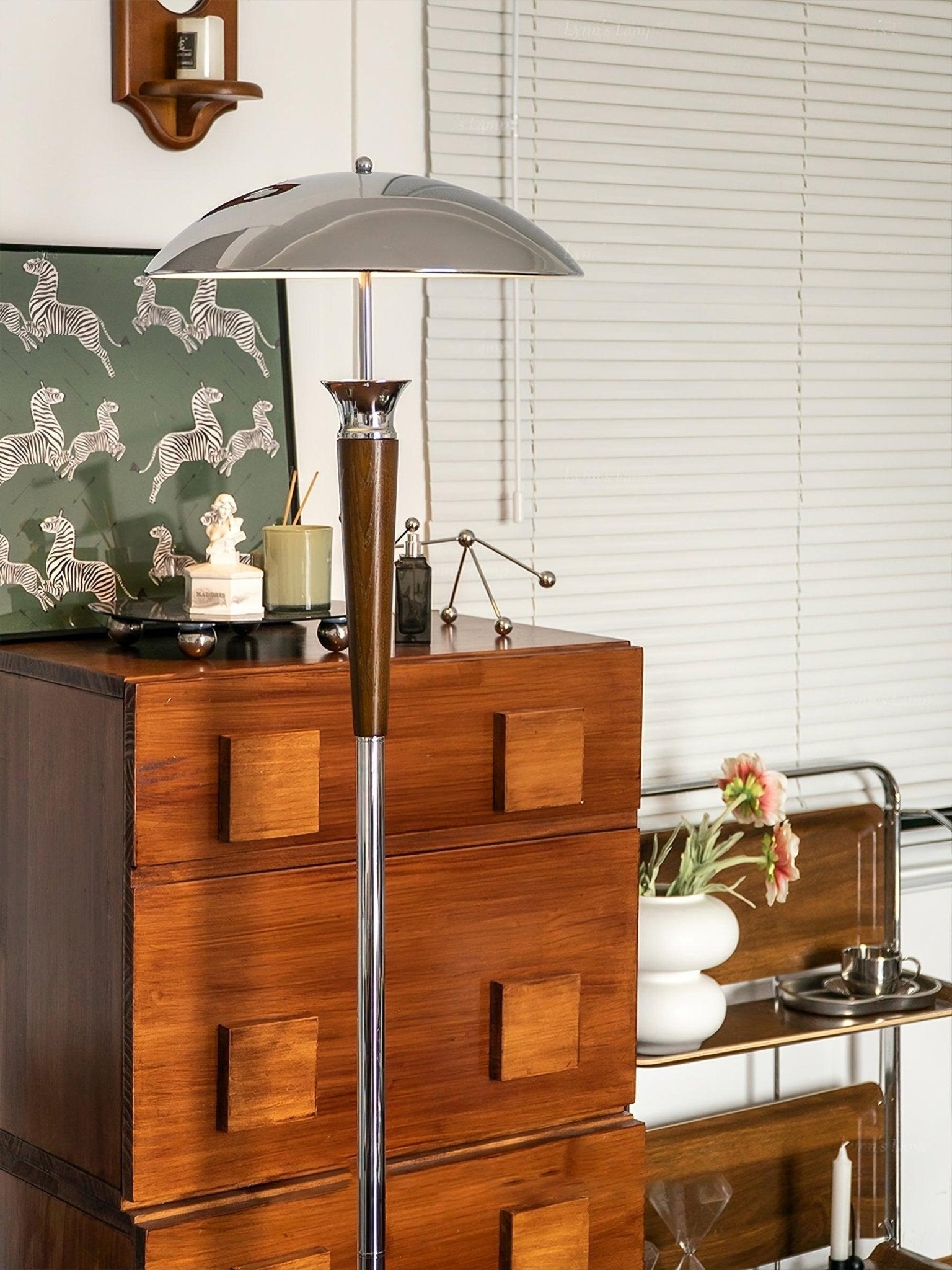 Vizoril Retro Chrome Floor Lamp - Letslighting