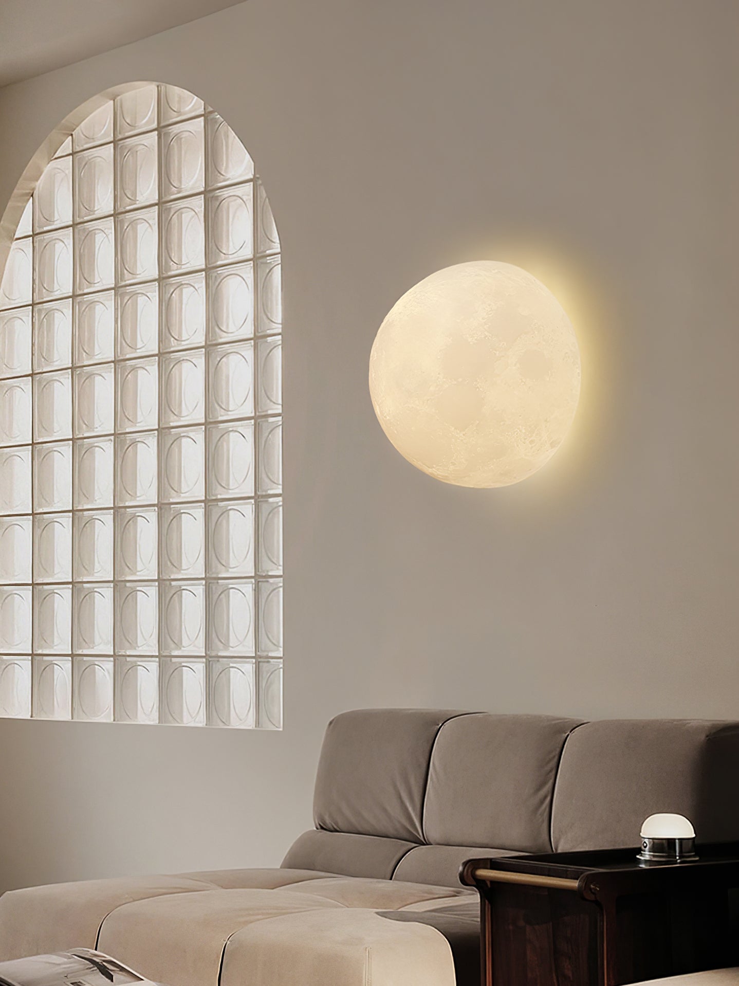 Olsolan Nordic Art Moon 3D Plastic Wall Lamp - Letslighting