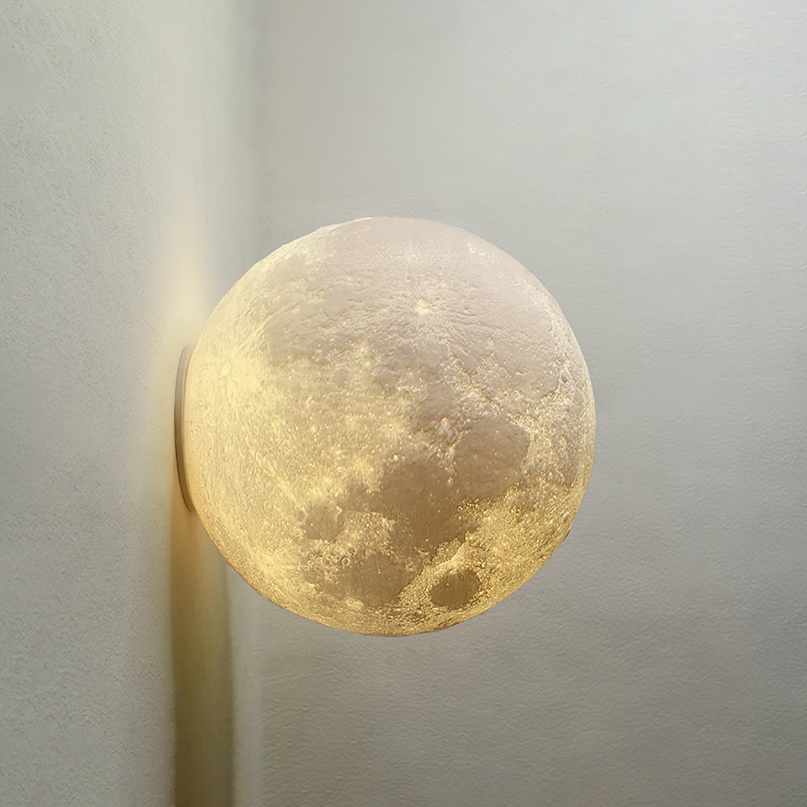 Olsolan Nordic Art Moon 3D Plastic Wall Lamp - Letslighting