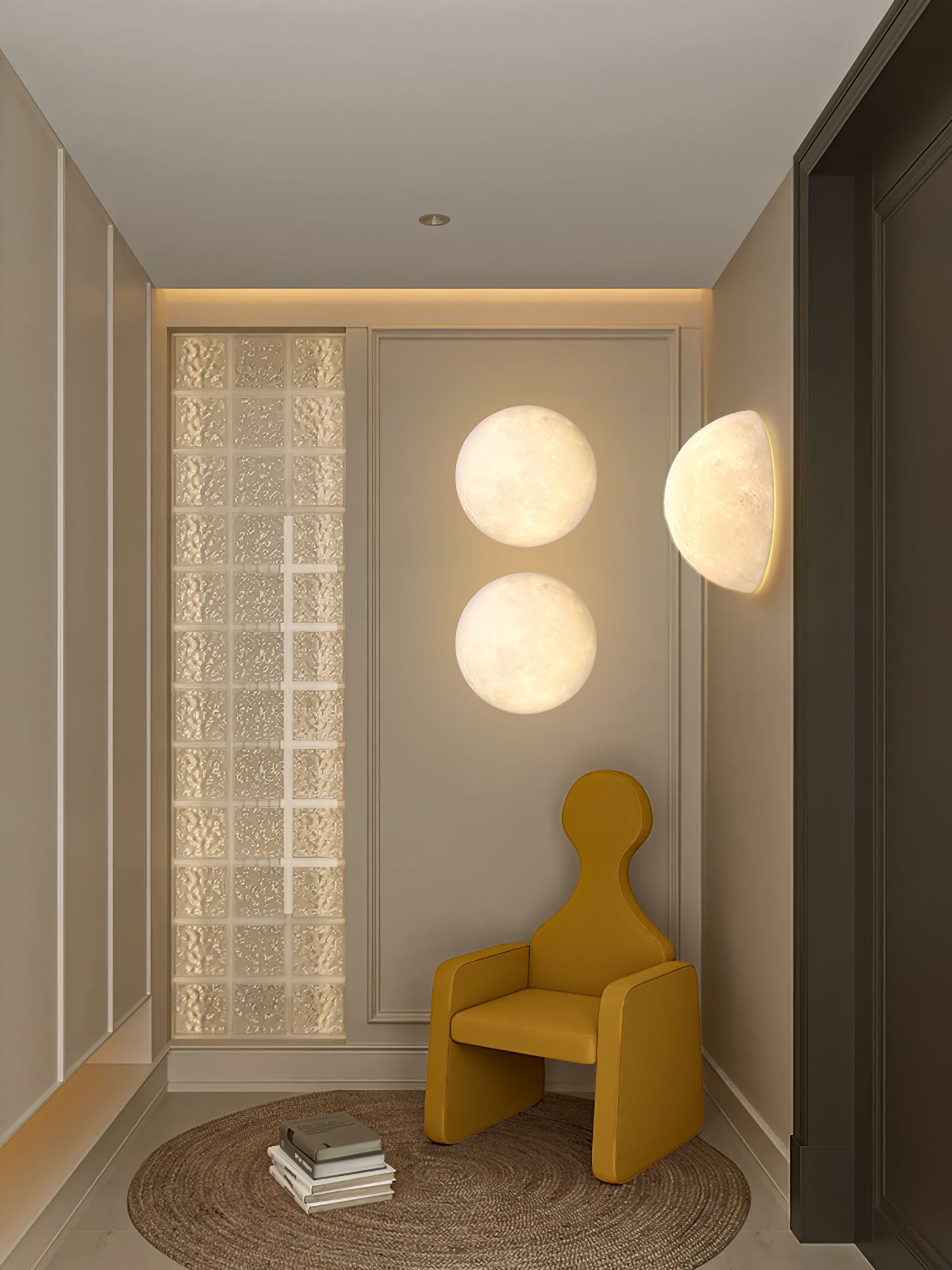 Olsolan Nordic Art Moon 3D Plastic Wall Lamp - Letslighting