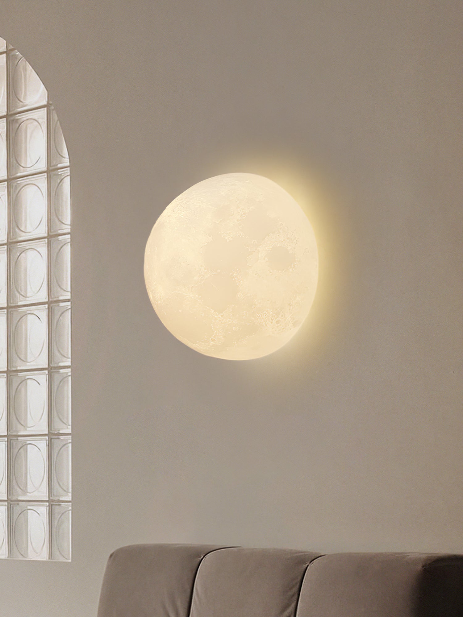 Olsolan Nordic Art Moon 3D Plastic Wall Lamp - Letslighting
