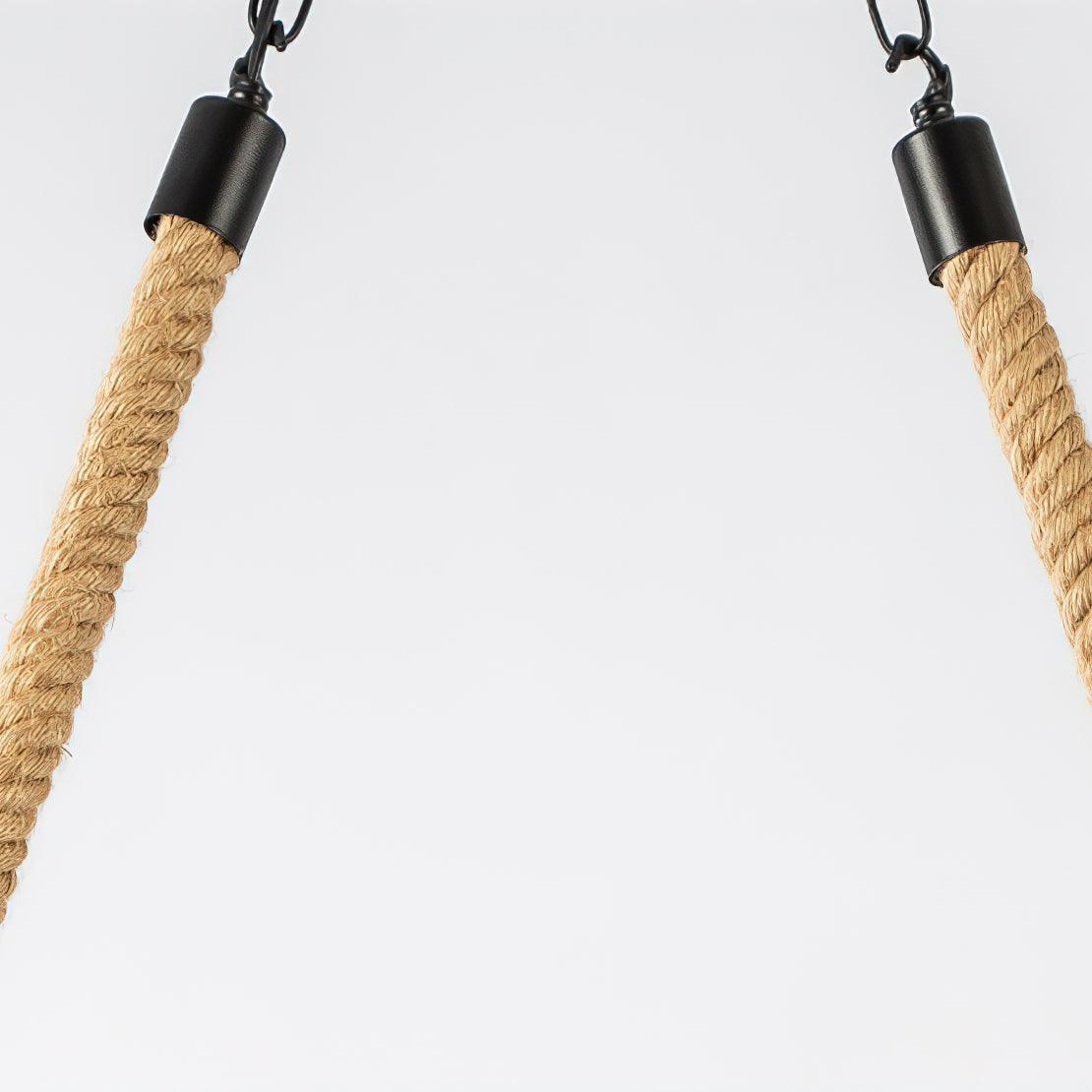 Lustra Chandelier Hemp Rope Industrial Wave - Letslighting