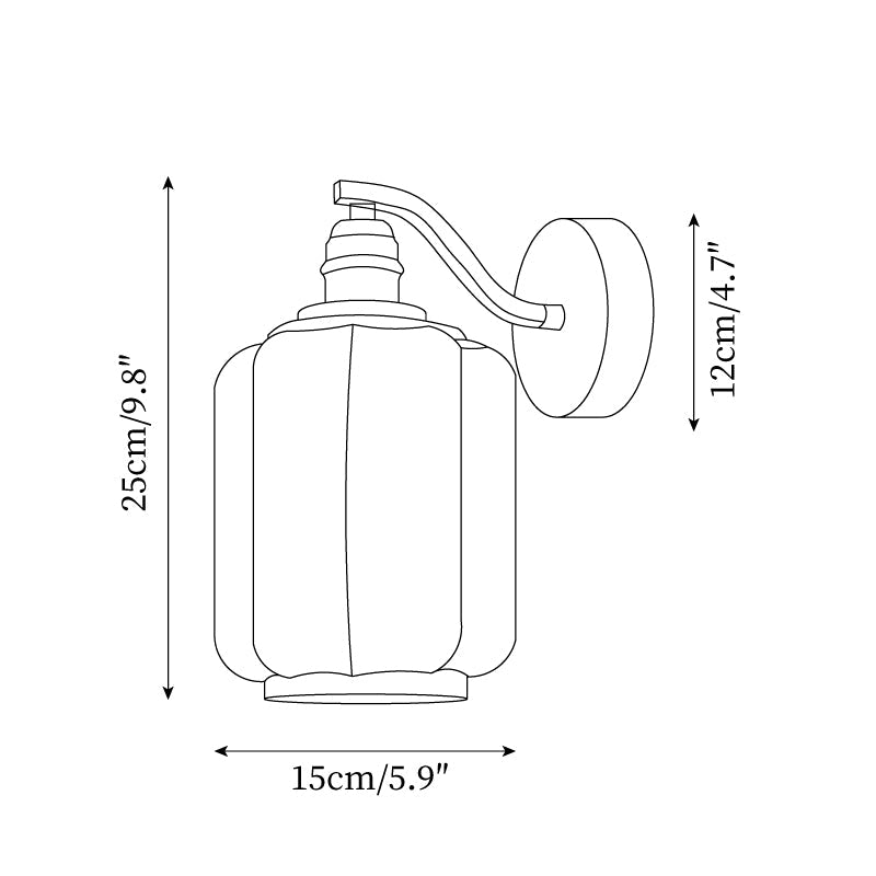 Henry Wall Lamp Plug In Brass Curved Frosted Glass - Letslighting