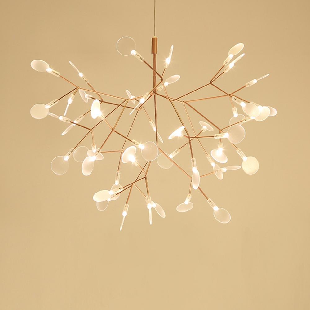 Lustra Chandelier Rose Gold Firefly LED Branch - Letslighting