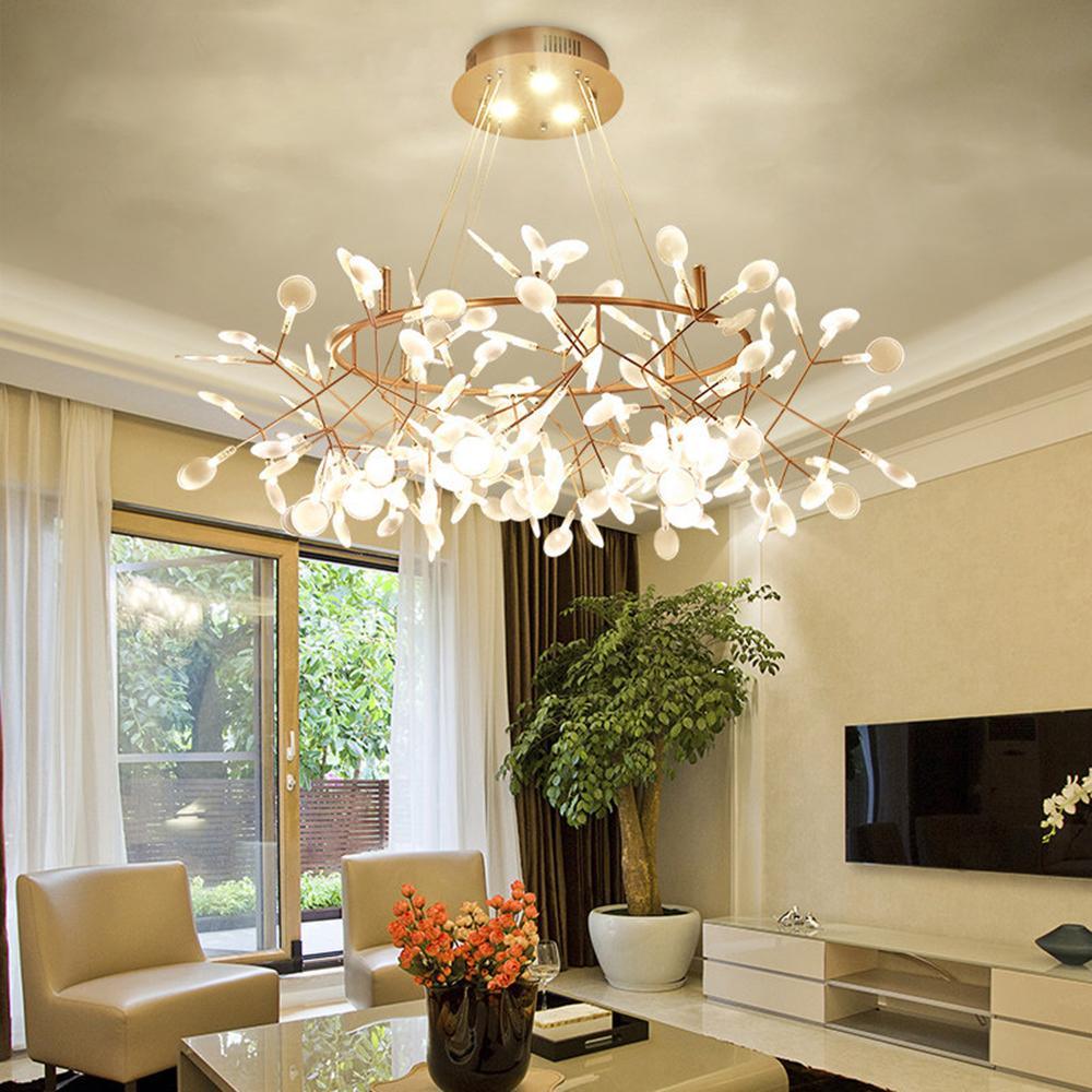 Lustra Chandelier Rose Gold Firefly LED Branch - Letslighting