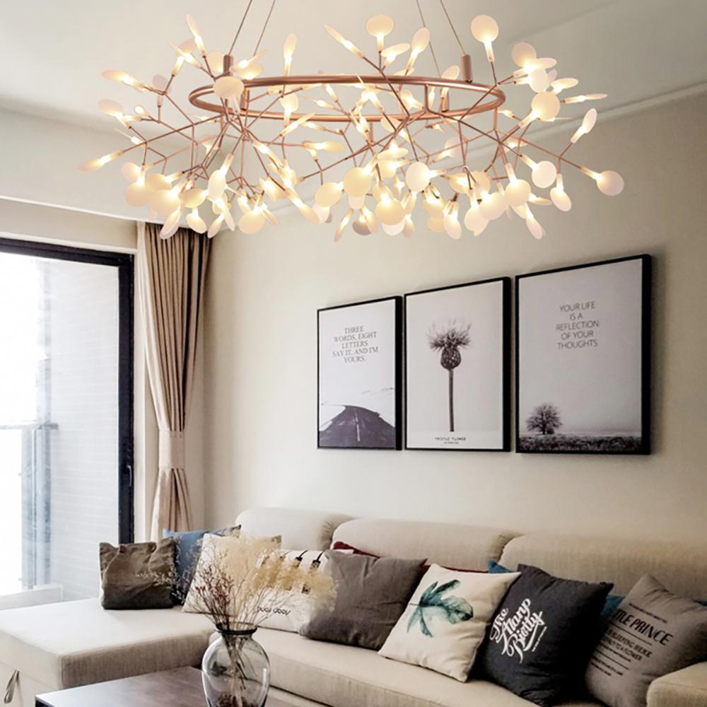 Lustra Chandelier Rose Gold Firefly LED Branch - Letslighting