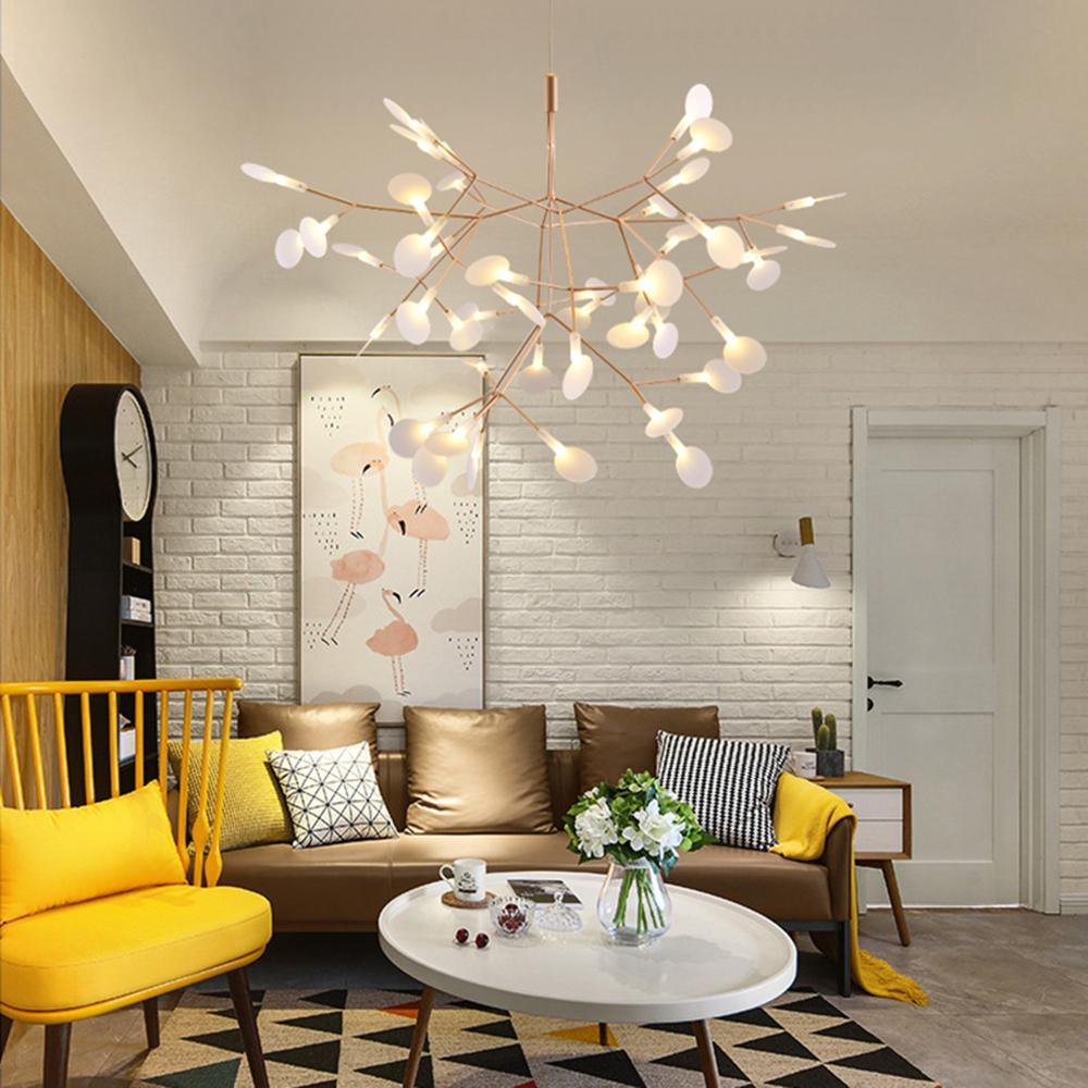 Lustra Chandelier Rose Gold Firefly LED Branch - Letslighting