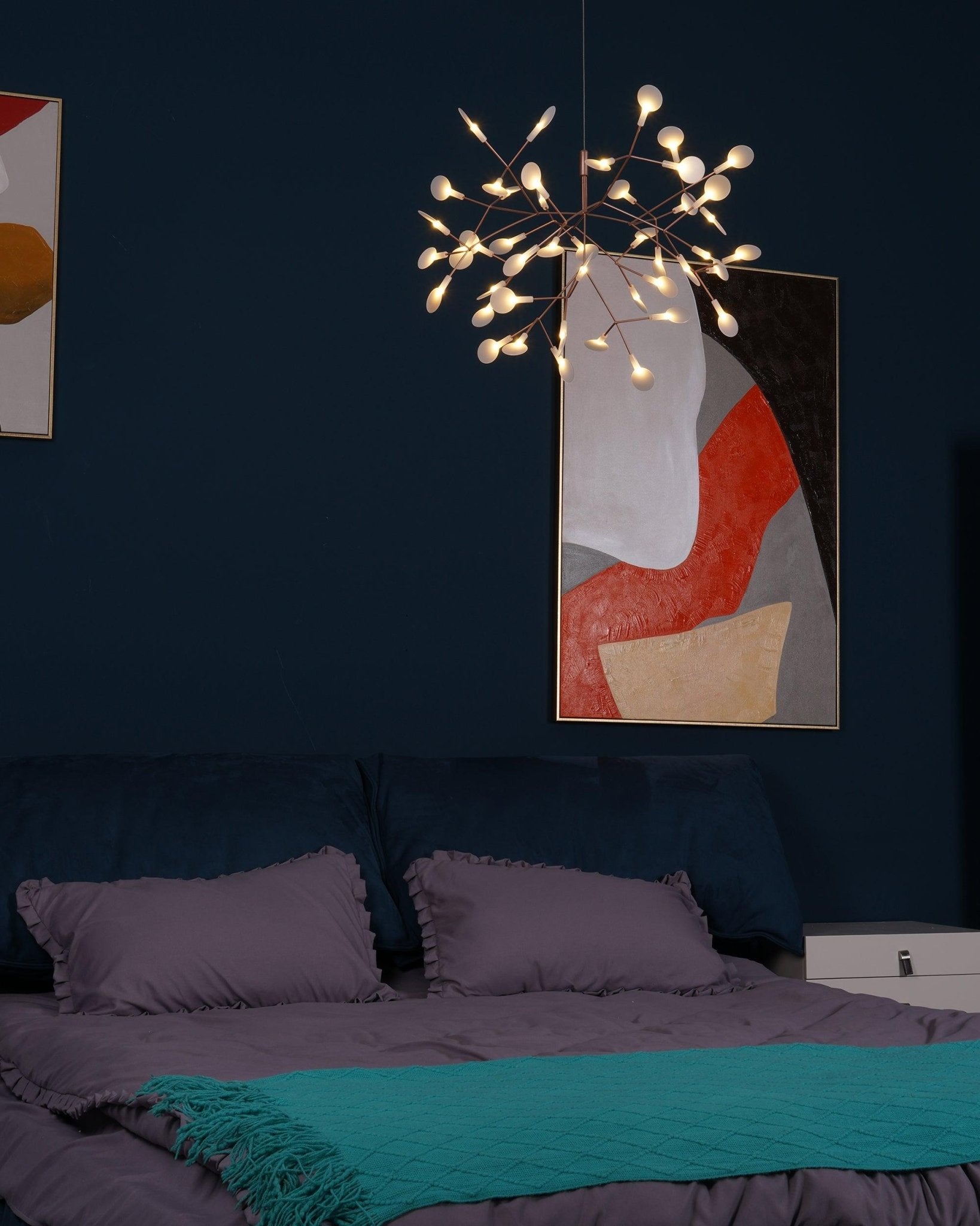 Lustra Chandelier Rose Gold Firefly LED Branch - Letslighting