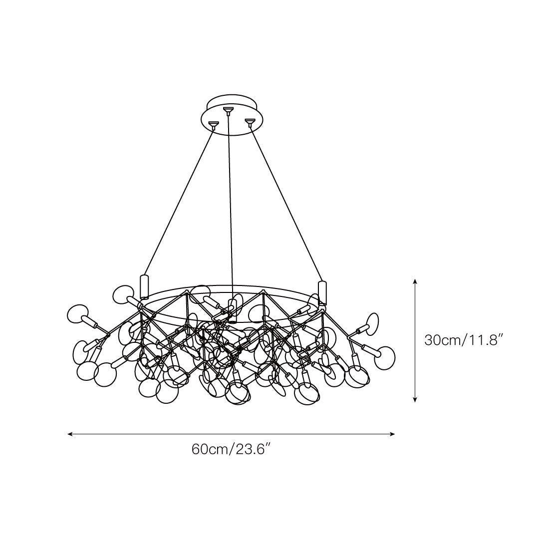 Arthearae Postmodern Luxury Round Acrylic Chandelier - Letslighting