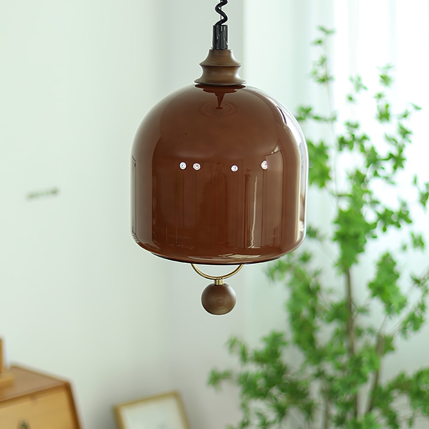 Yael MInimalist Wood Pendant Light - Letslighting