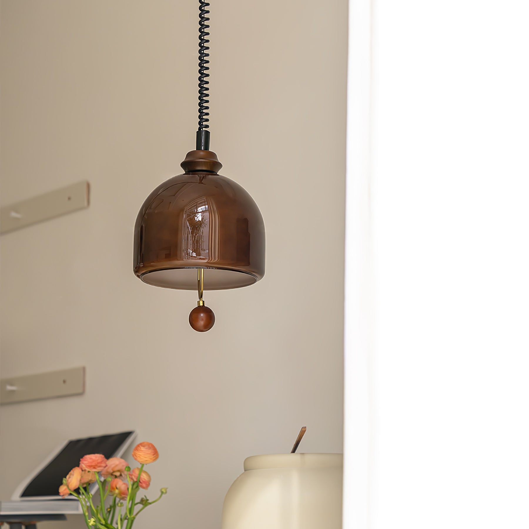 Yael MInimalist Wood Pendant Light - Letslighting