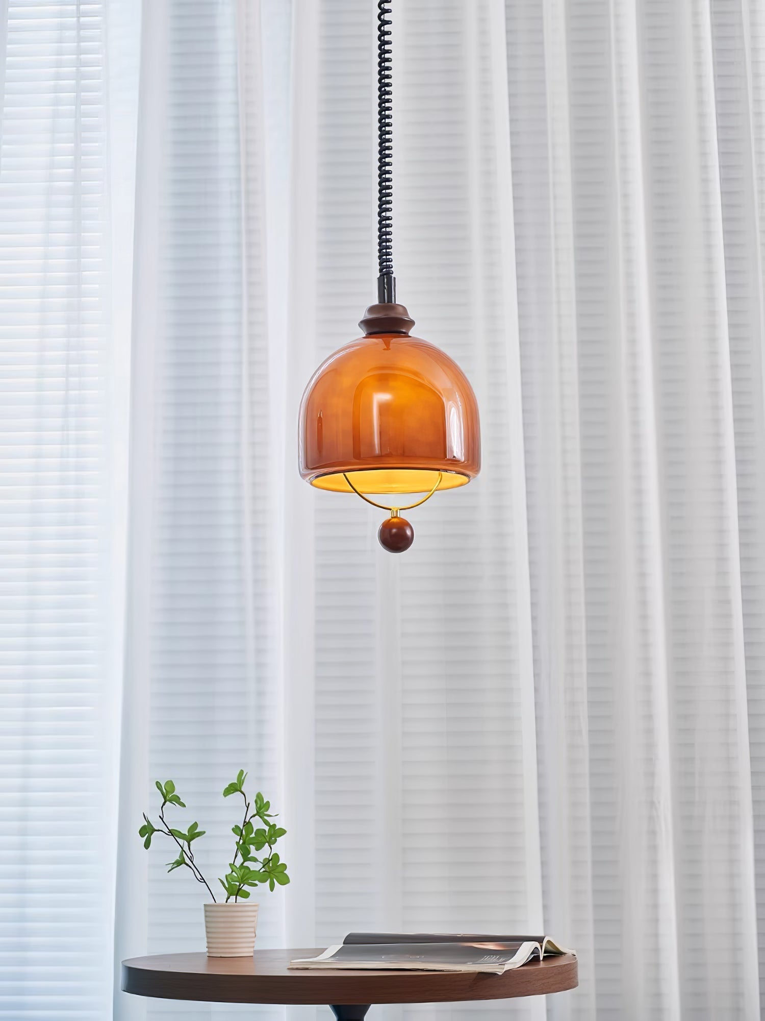 Yael MInimalist Wood Pendant Light - Letslighting
