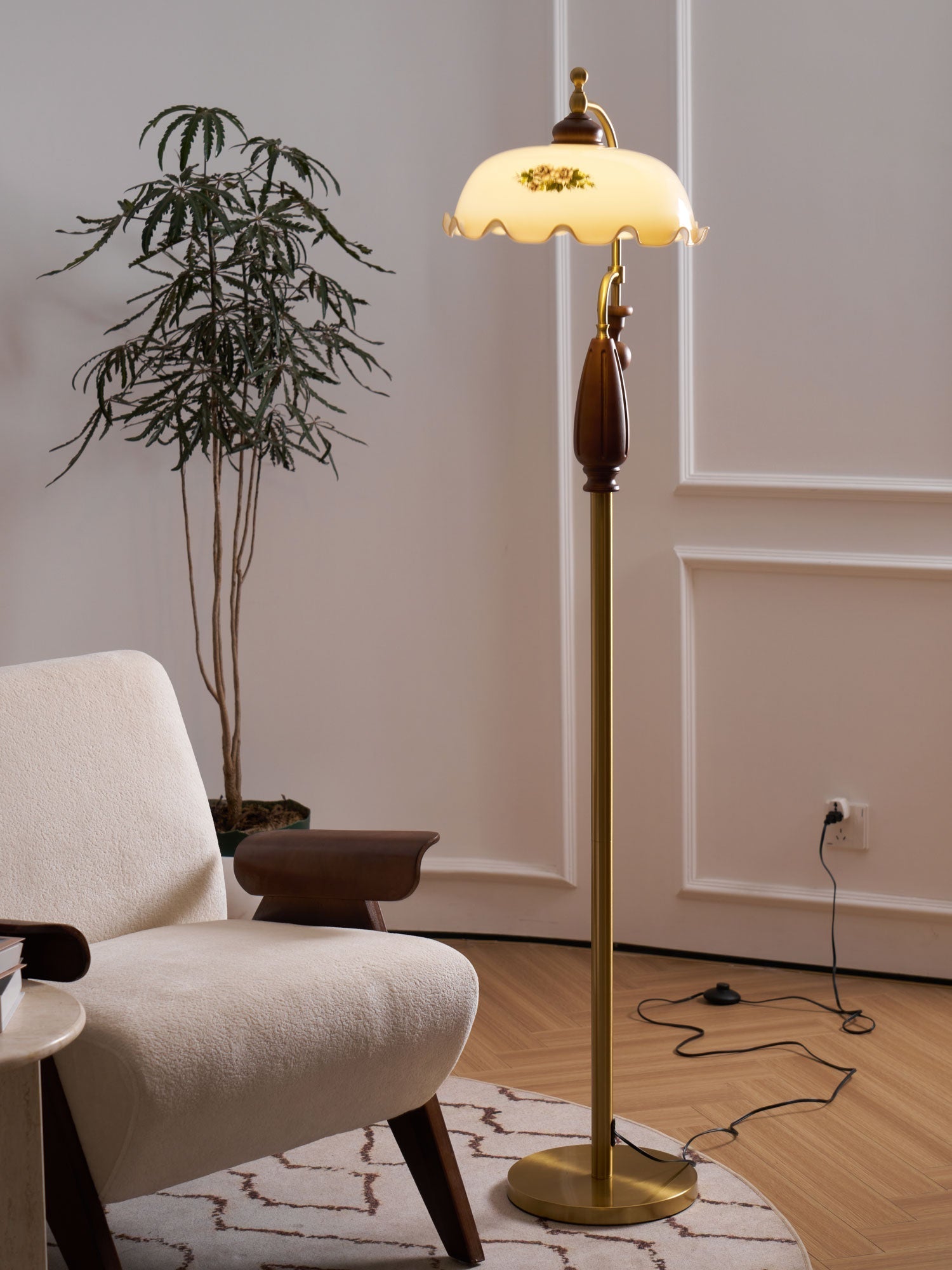 Volorel Vintage Glass Floor Lamp - Letslighting