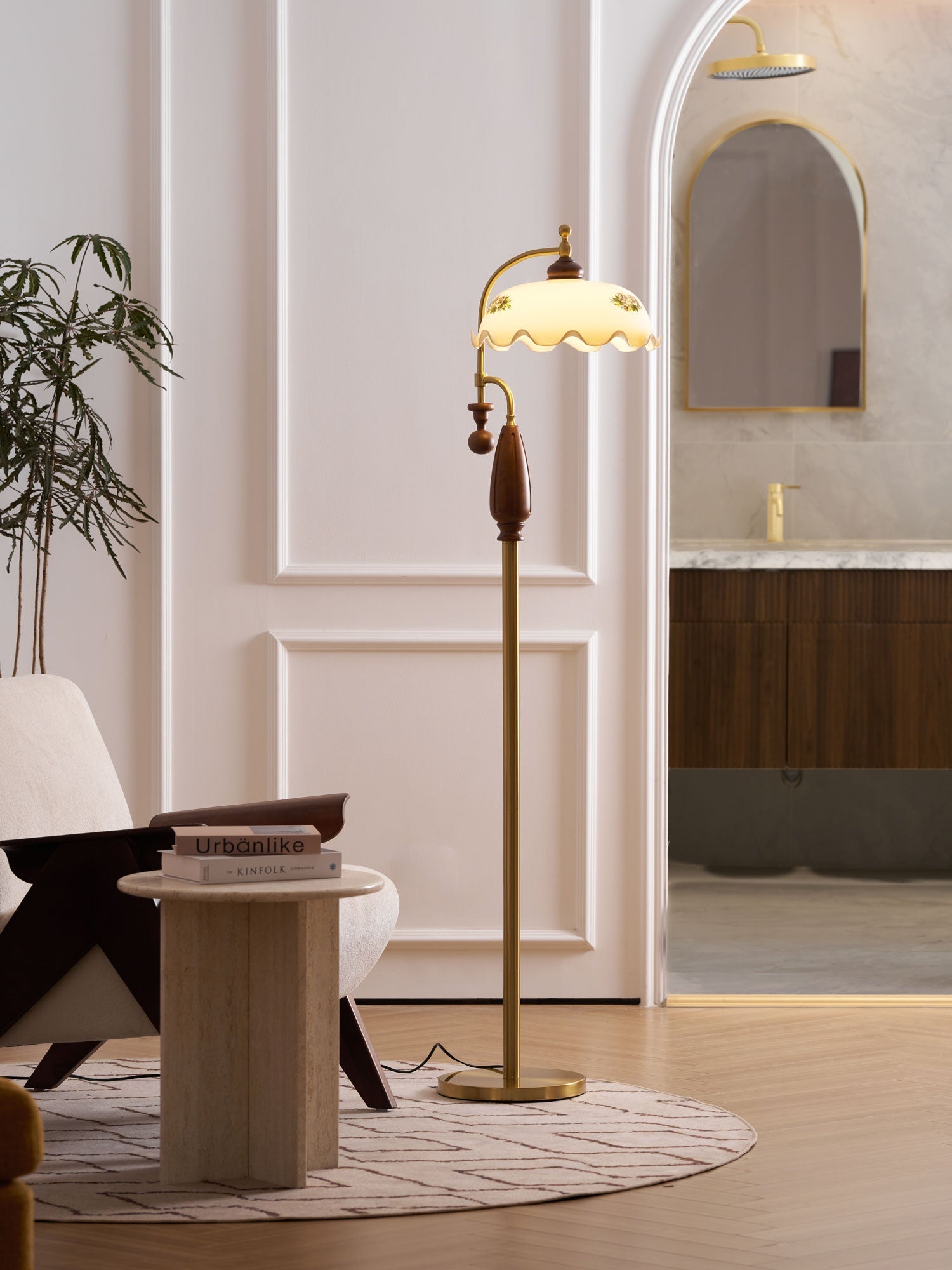 Volorel Vintage Glass Floor Lamp - Letslighting