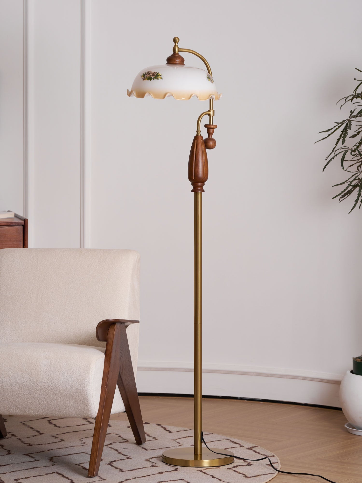 Volorel Vintage Glass Floor Lamp - Letslighting