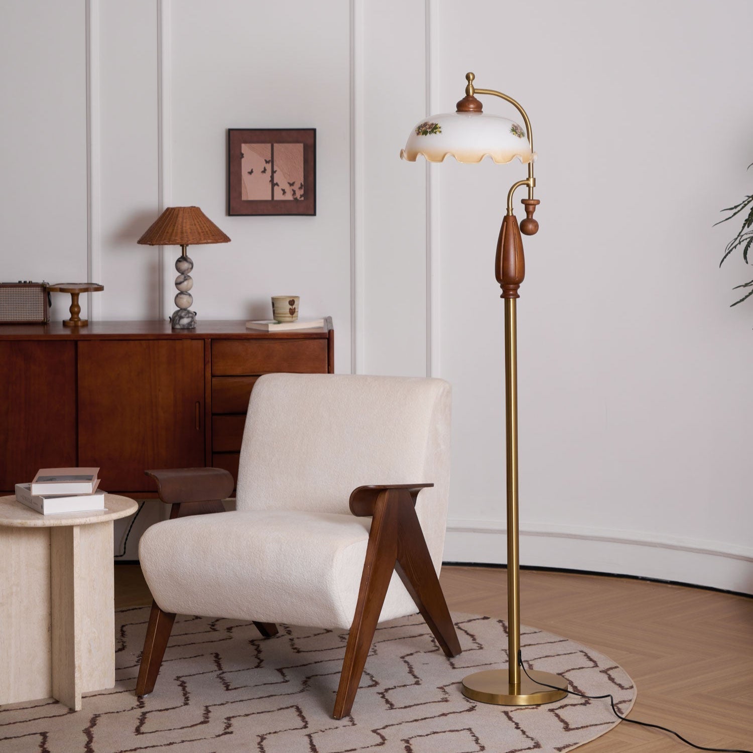 Volorel Vintage Glass Floor Lamp - Letslighting