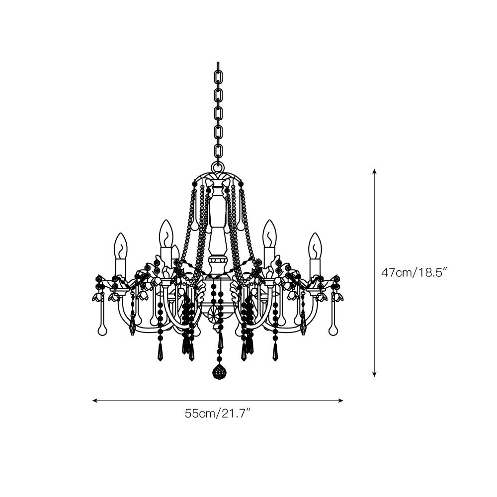 Cusoren Postmodern Luxury Rose Ceramic Chandelier - Letslighting