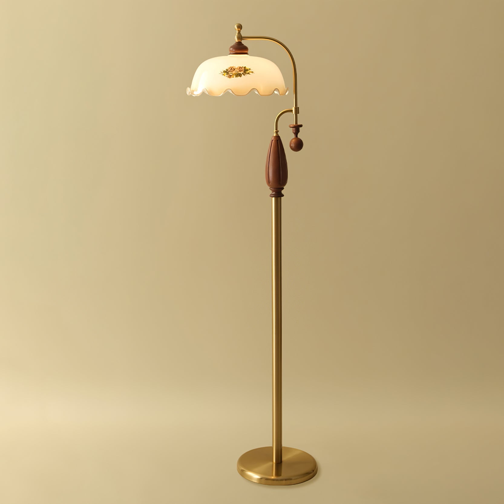 Volorel Vintage Glass Floor Lamp - Letslighting