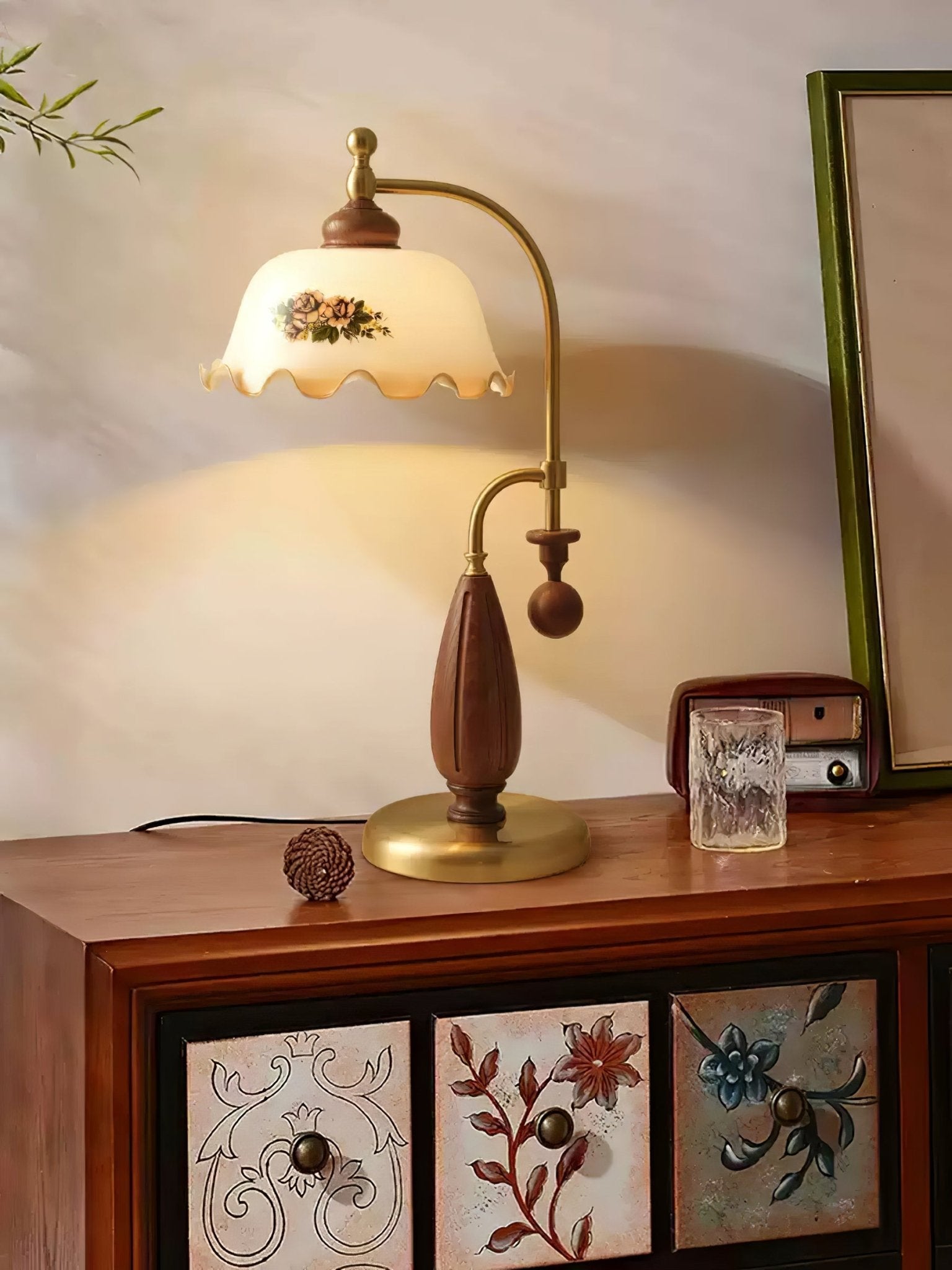 Caspian Wood Vintage Table Lamp - Letslighting