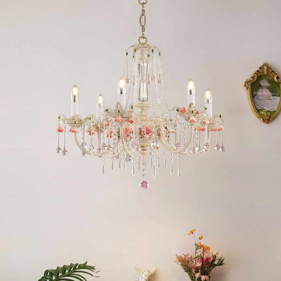 Cusoren Postmodern Luxury Rose Ceramic Chandelier - Letslighting